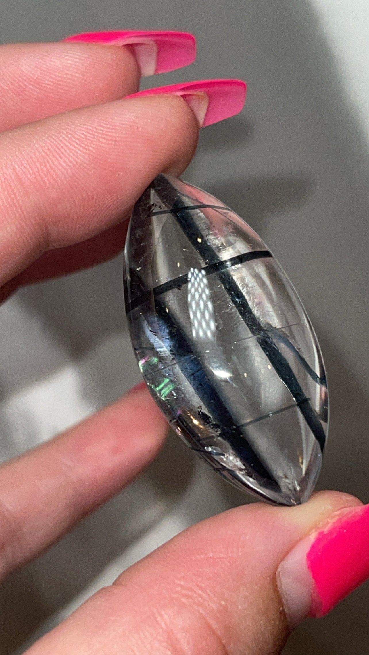 Super RARE Blue Tourmaline in Quartz Polished