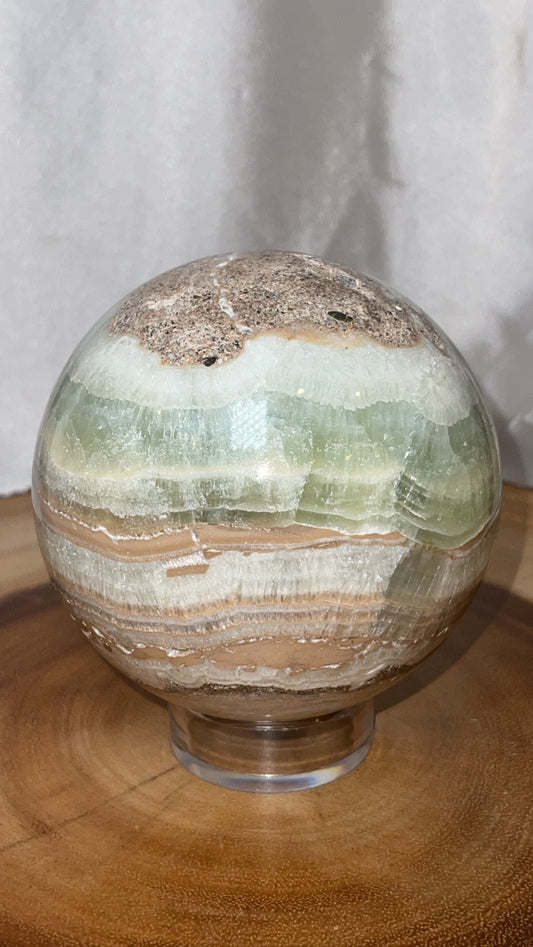 Blue Caribbean Calcite XL Sphere (93mm)