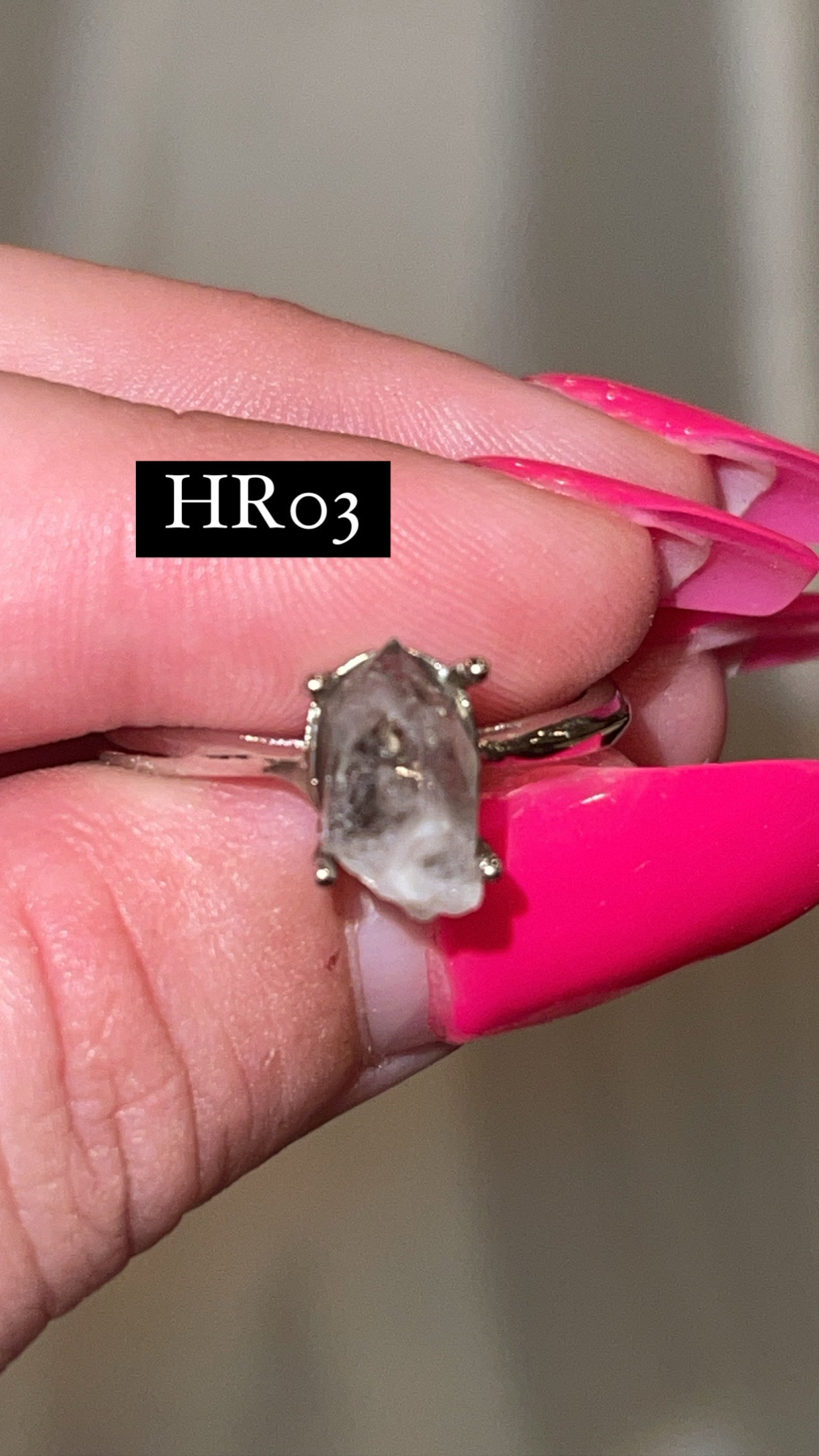 Herkimer Diamond Adjustable Ring (Choose Your Own)