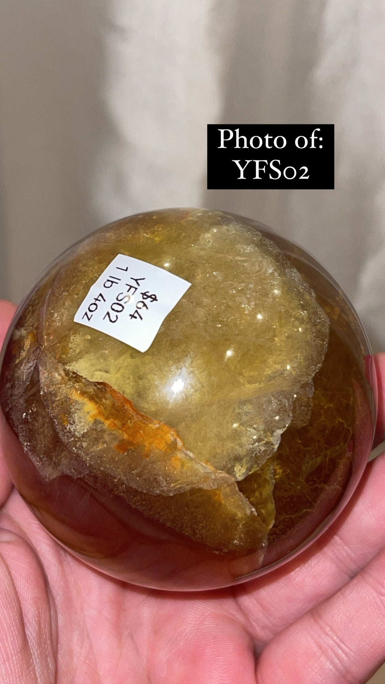 Bumblebee Fluorite Large Sphere