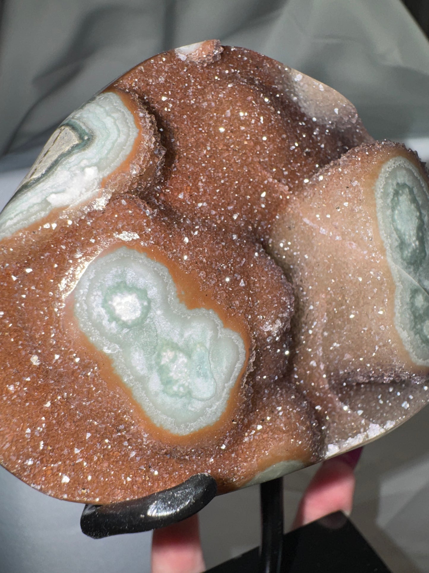 Uruguay Amethyst Large Freeform on metal stand