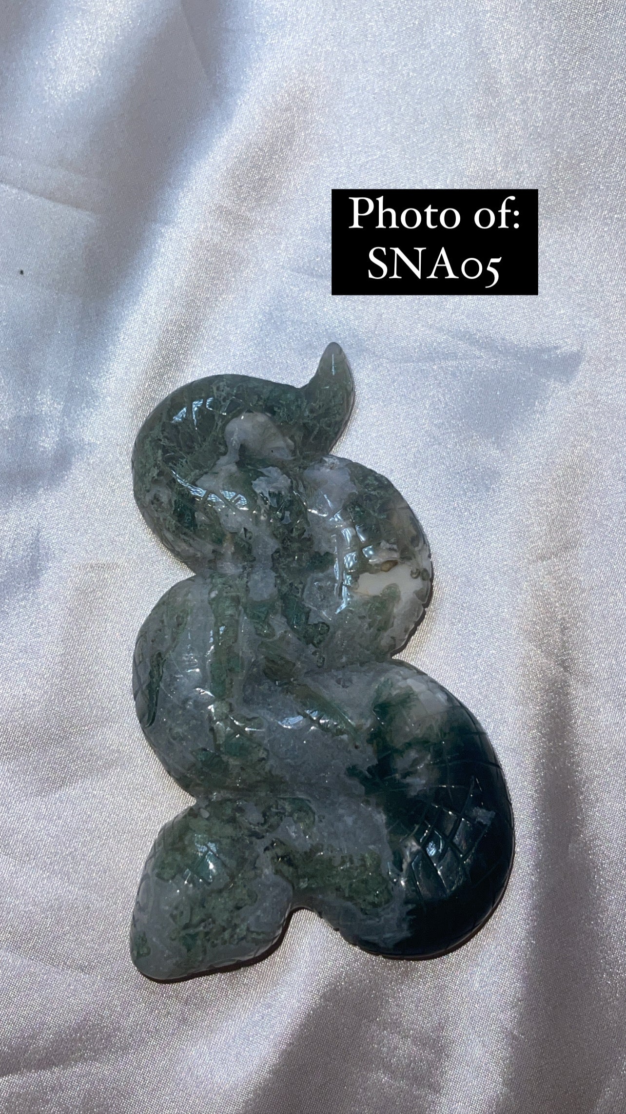 Moss Agate Large Snake