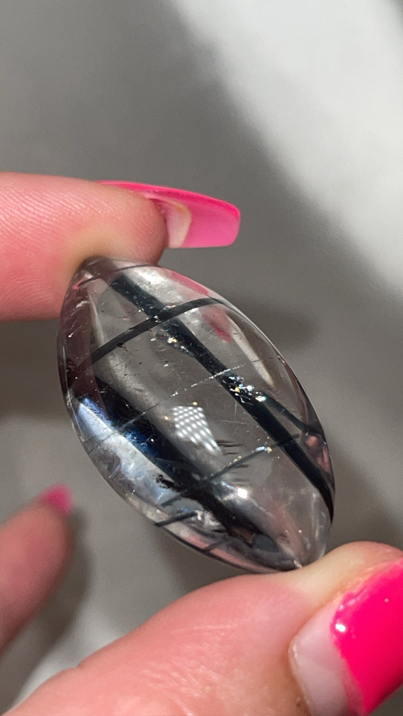 Super RARE Blue Tourmaline in Quartz Polished