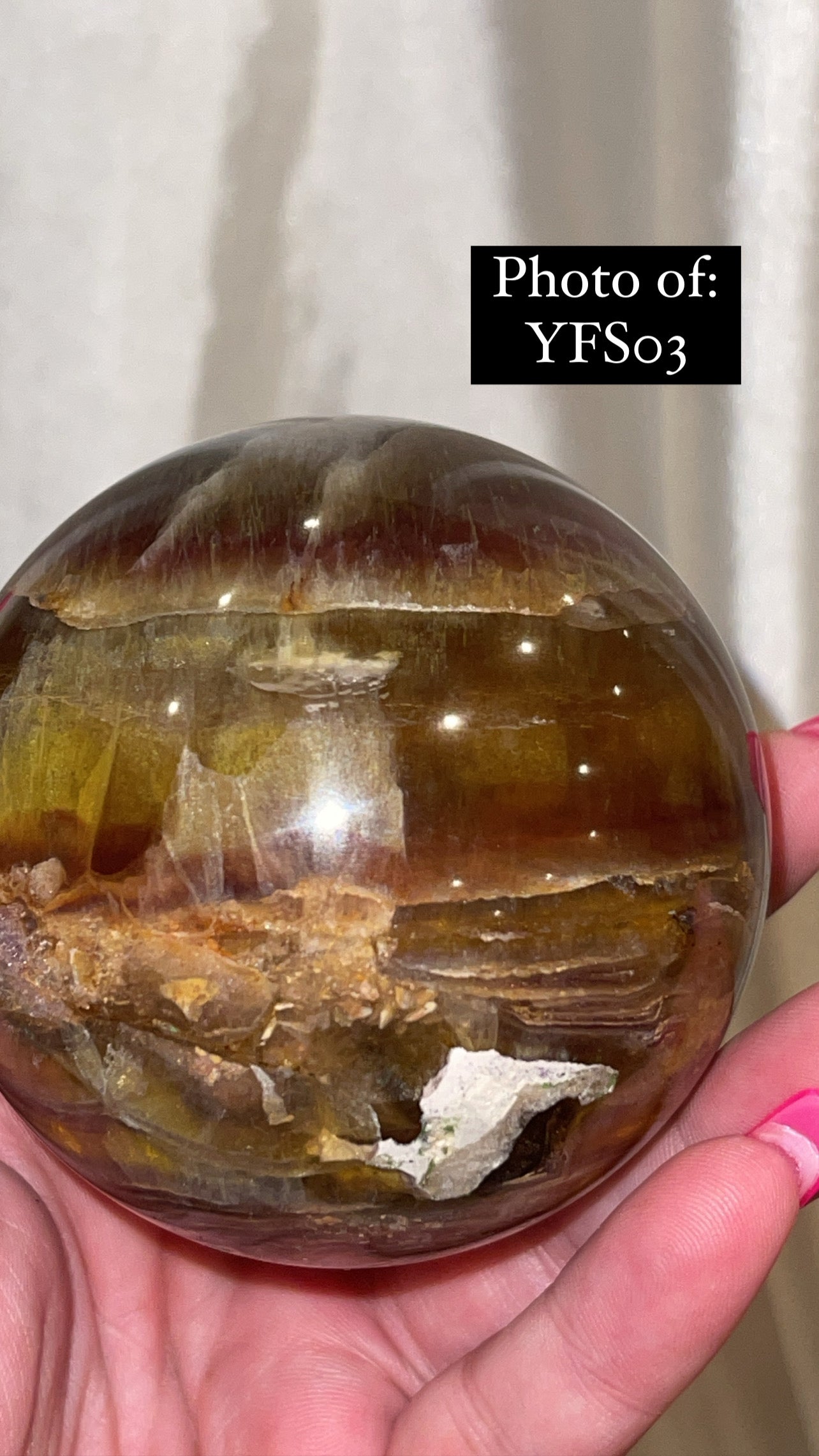 Bumblebee Fluorite Large Sphere