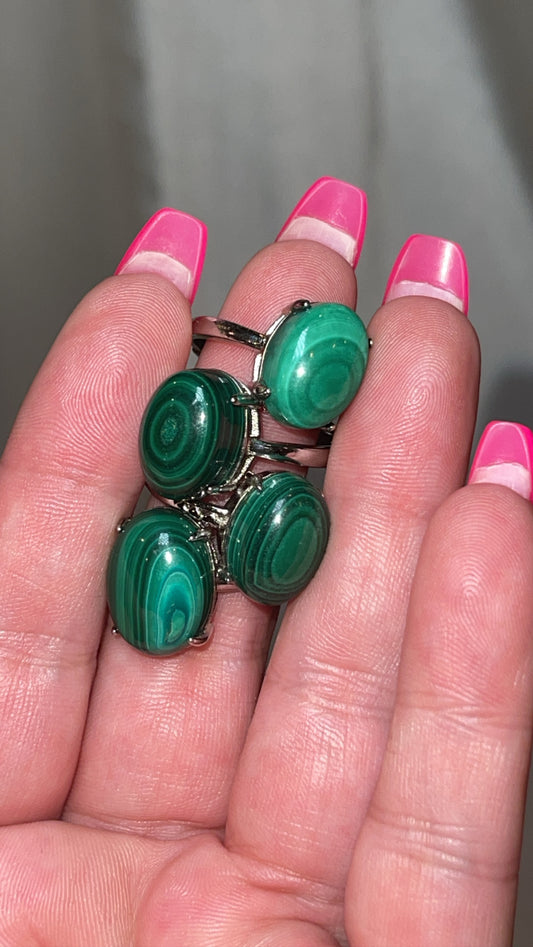 Malachite AAA Adjustable Ring (Choose Your Own)
