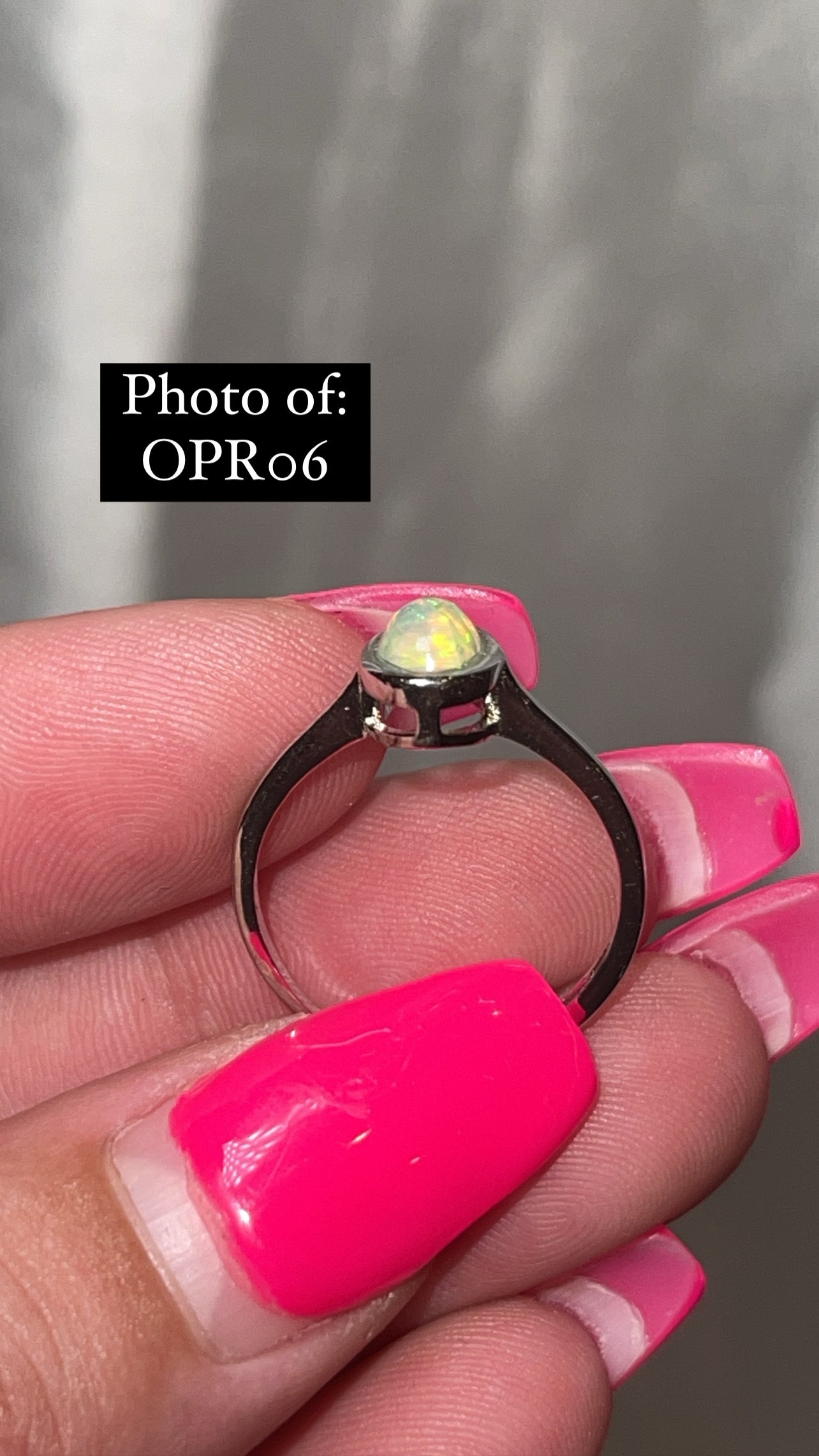 Ethiopian Welo Opal 925 Sterling Silver Adjustable Ring (Choose Your Own)