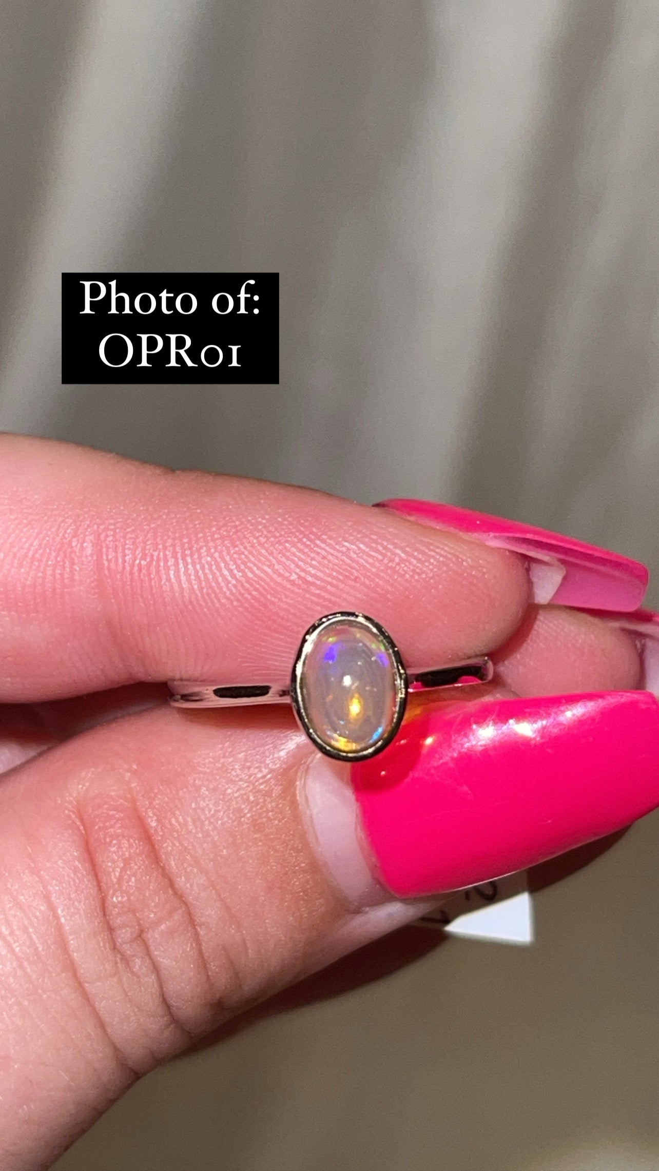 Ethiopian Welo Opal 925 Sterling Silver Adjustable Ring (Choose Your Own)