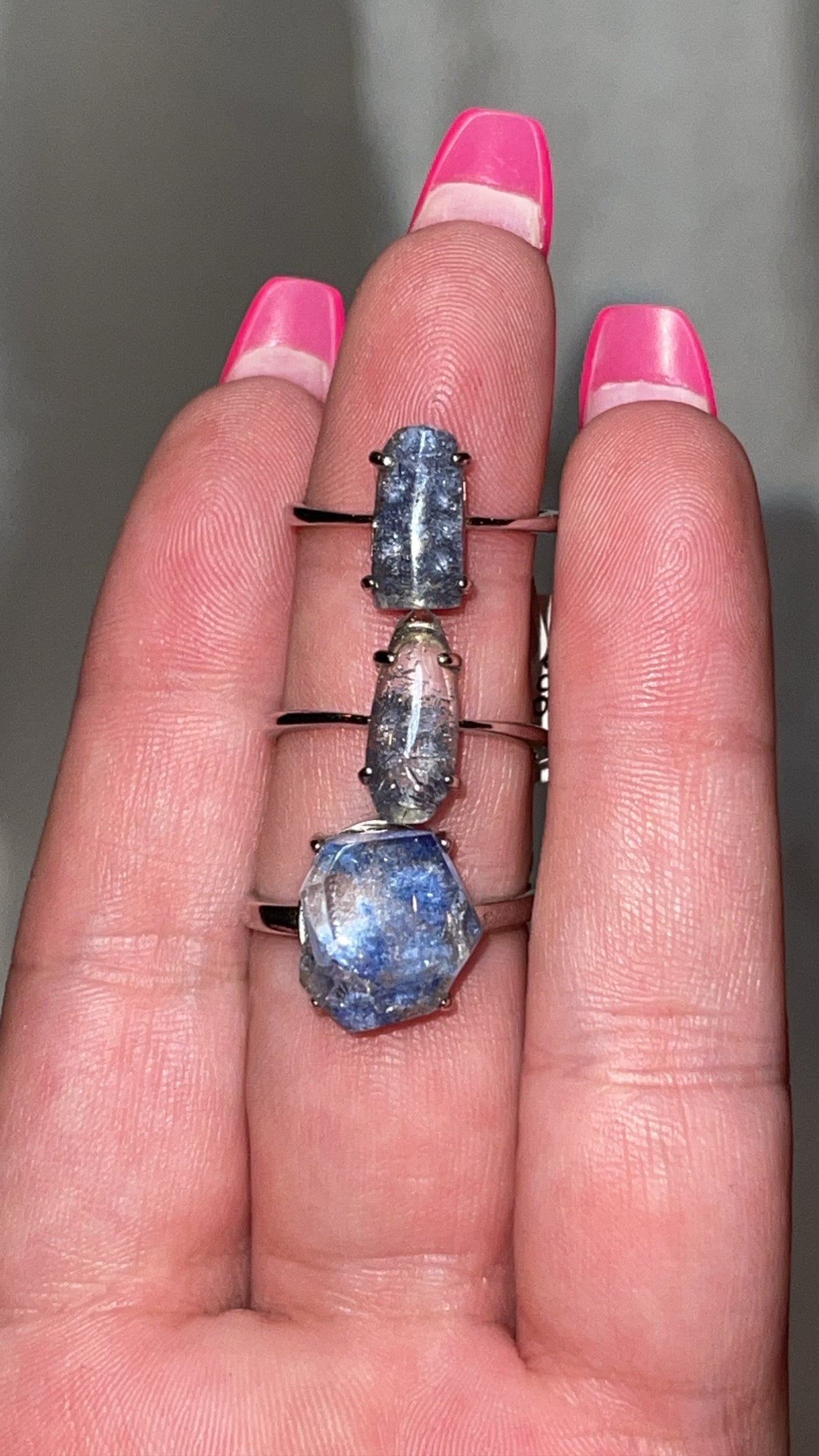 Dumortierite Quartz Rare 925 Sterling Silver Adjustable Ring (Choose Your Own)