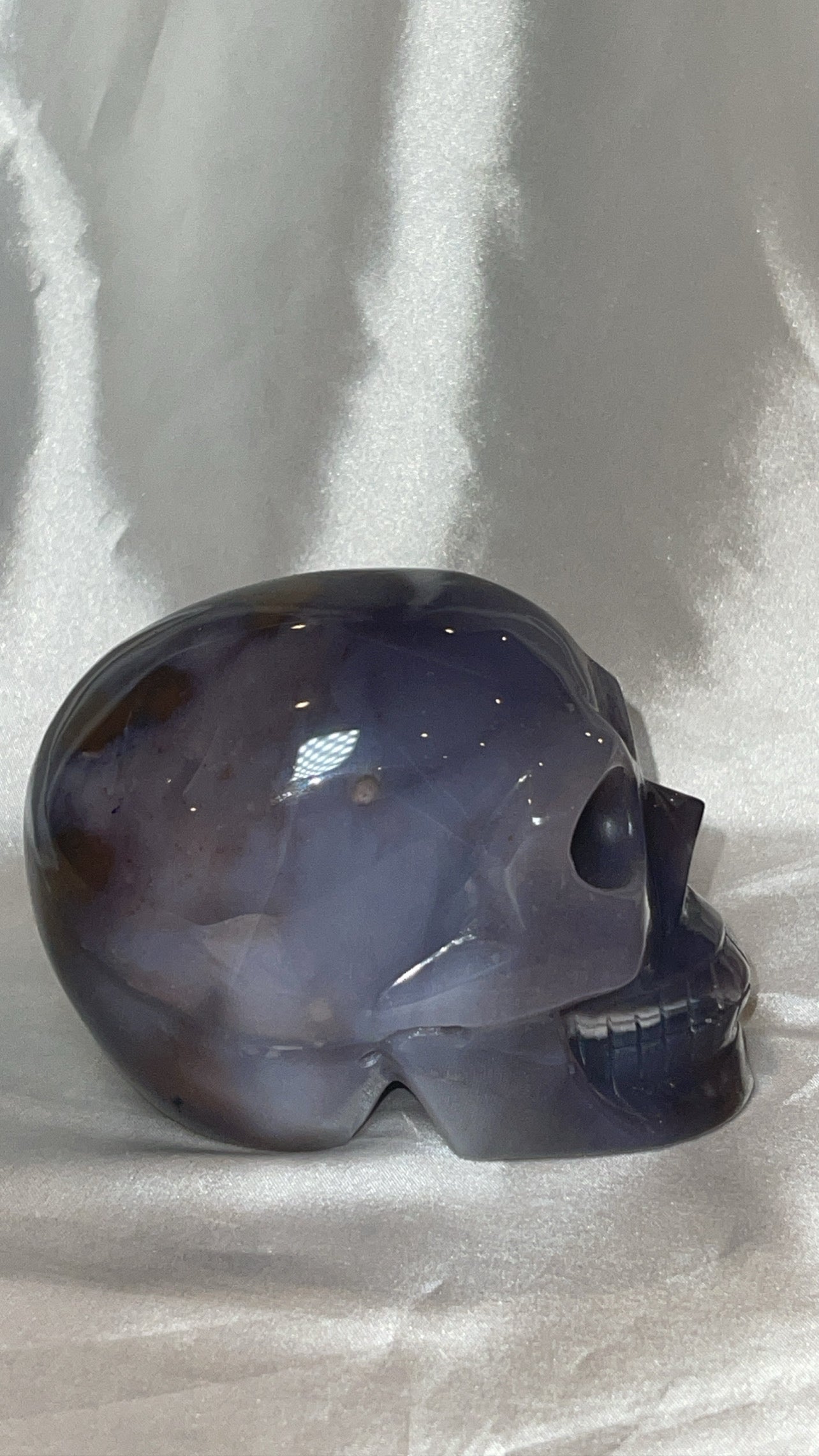 Purple Chalcedony AAA XL Skull
