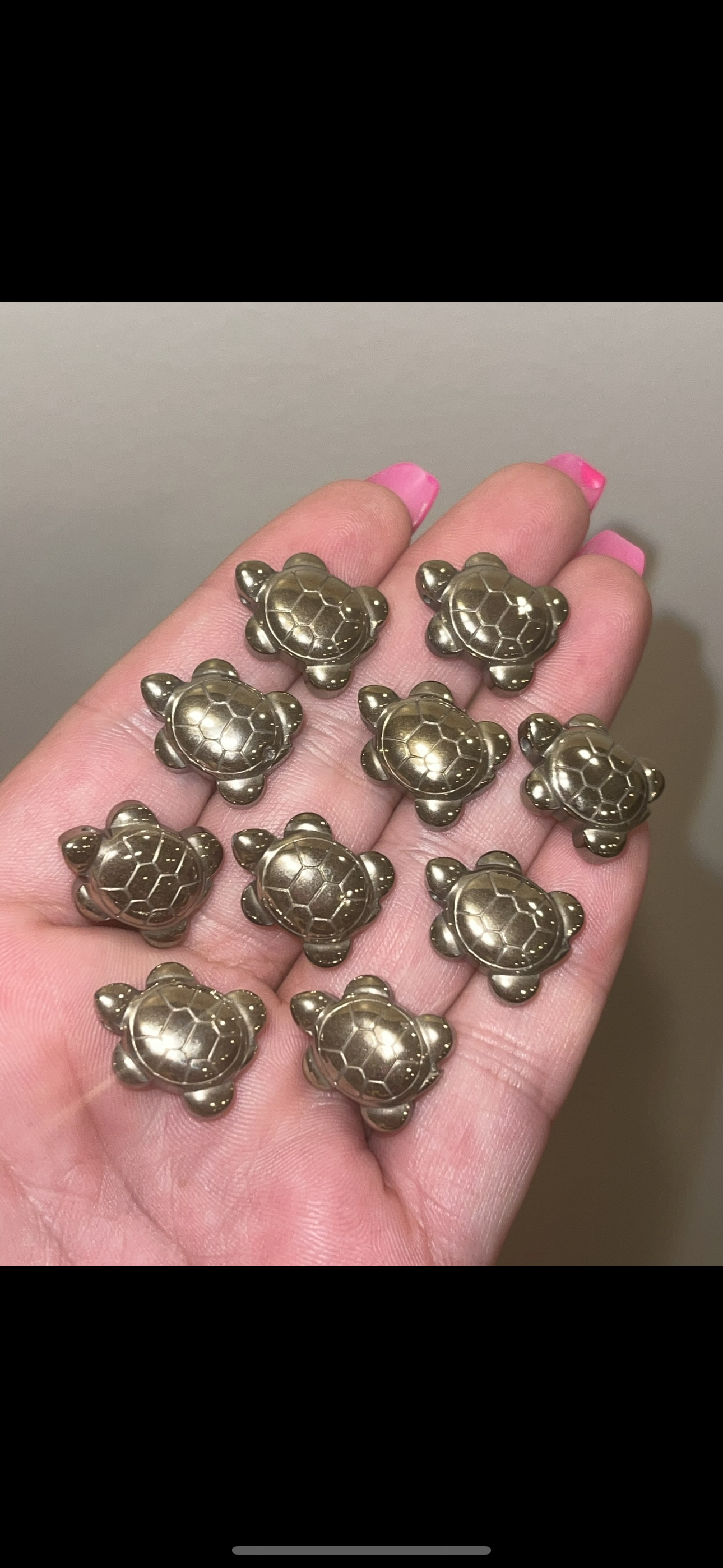 Pyrite Drilled Turtle