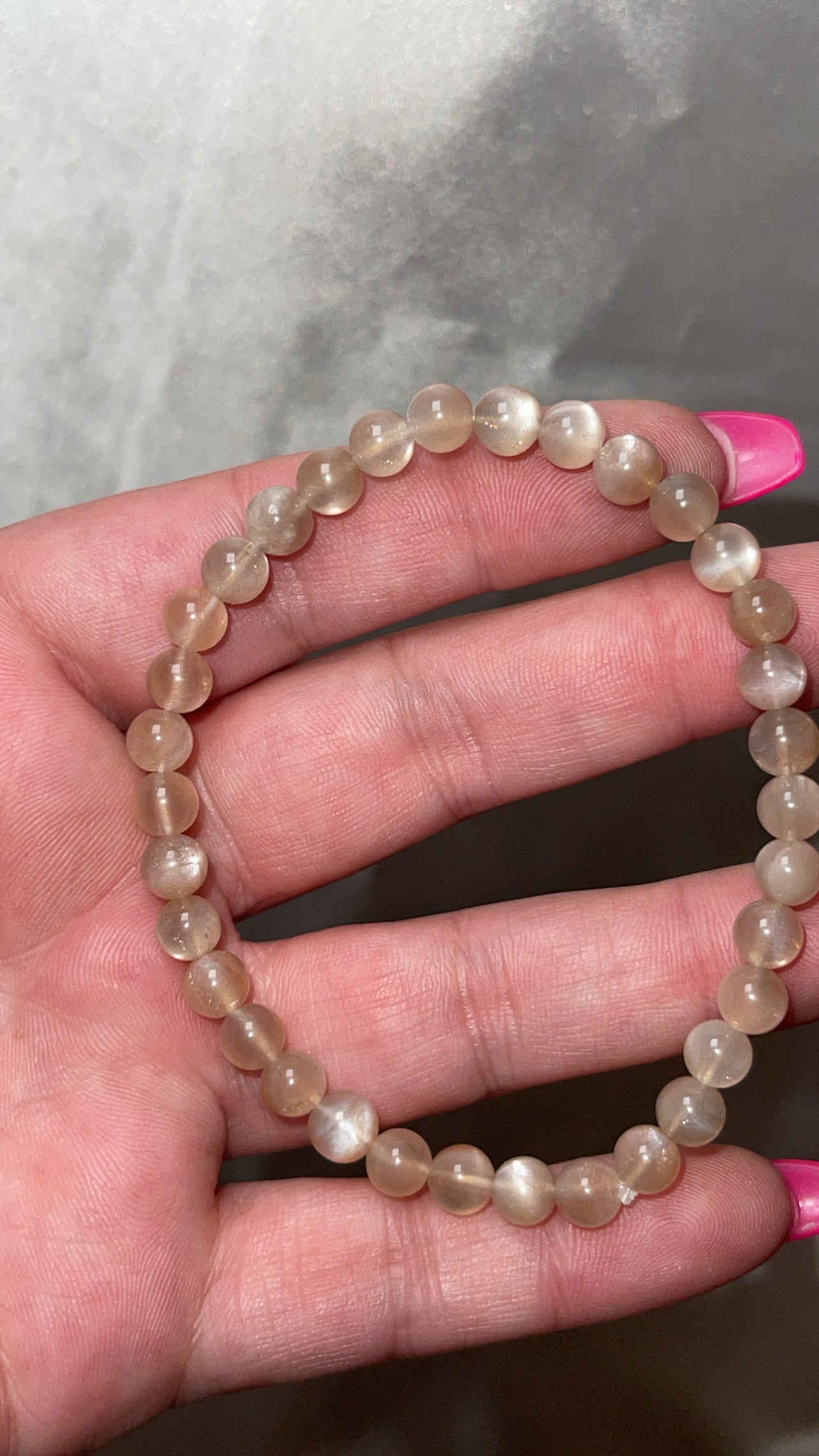 Sunstone Moonstone 6mm Bracelet