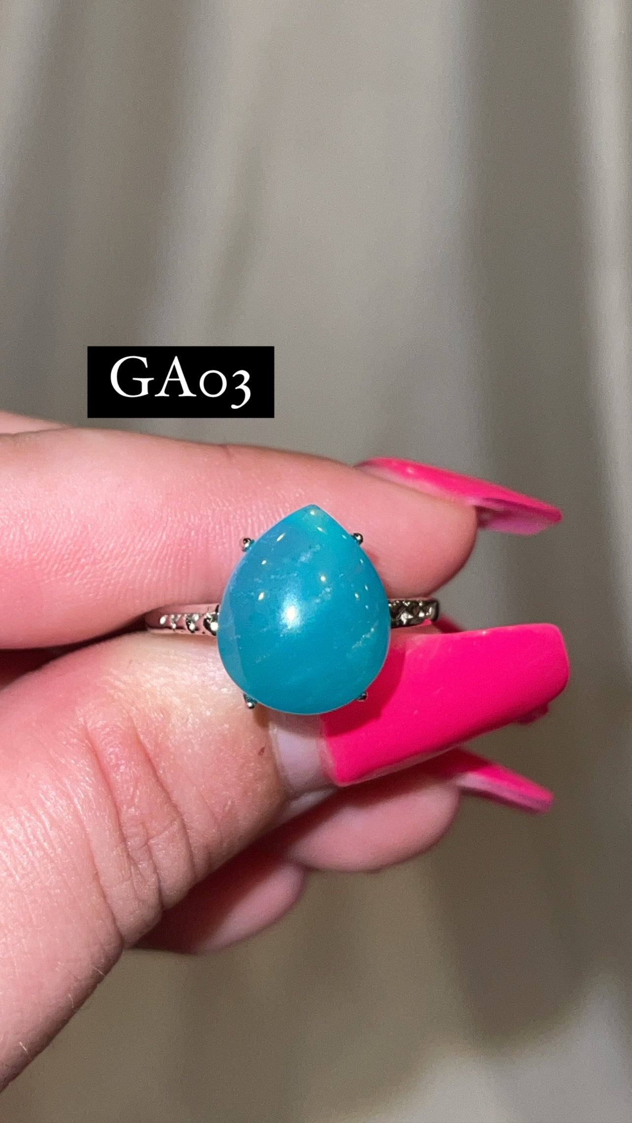 Gel Amazonite Adjustable Ring (Choose Your Own)