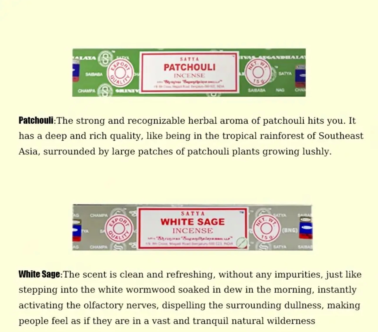 White Sage+Patchouli Incense Sticks