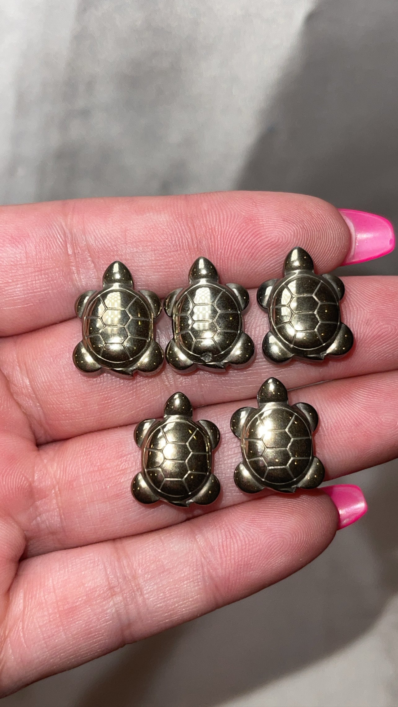 Pyrite Drilled Turtle