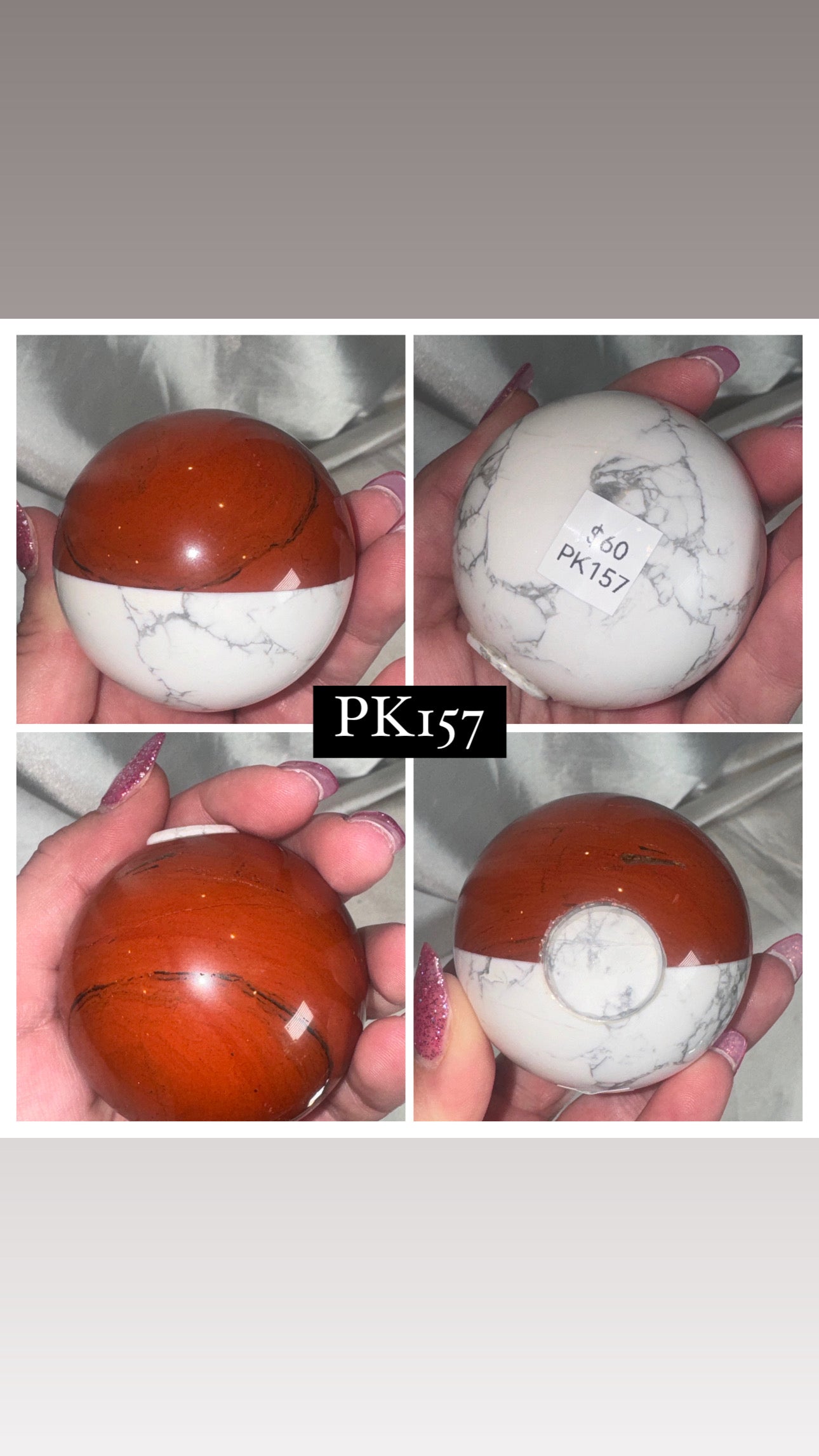 Pokémon Howlite Red Jasper Pokeball