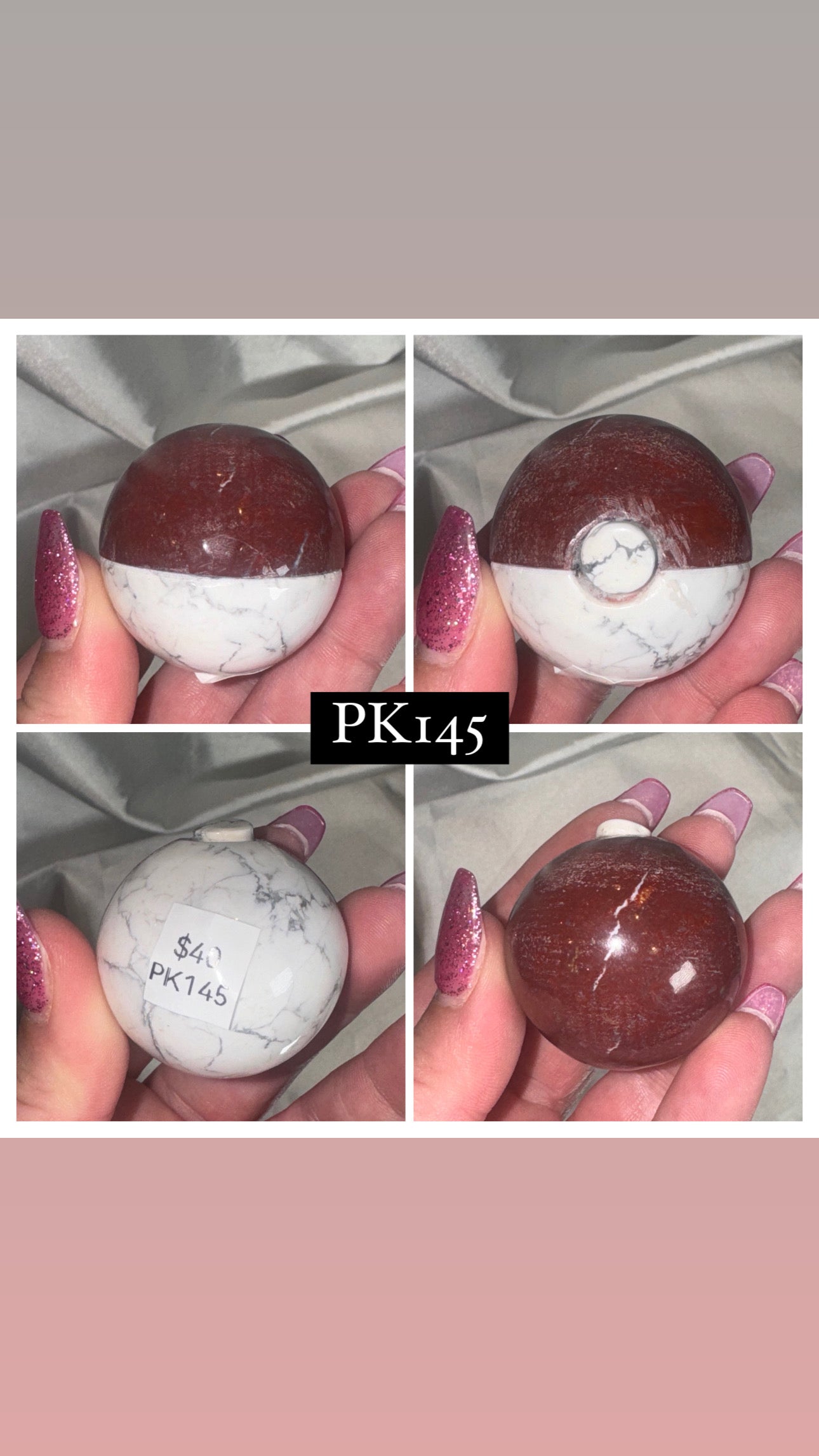 Pokémon Howlite Red Jasper Pokeball