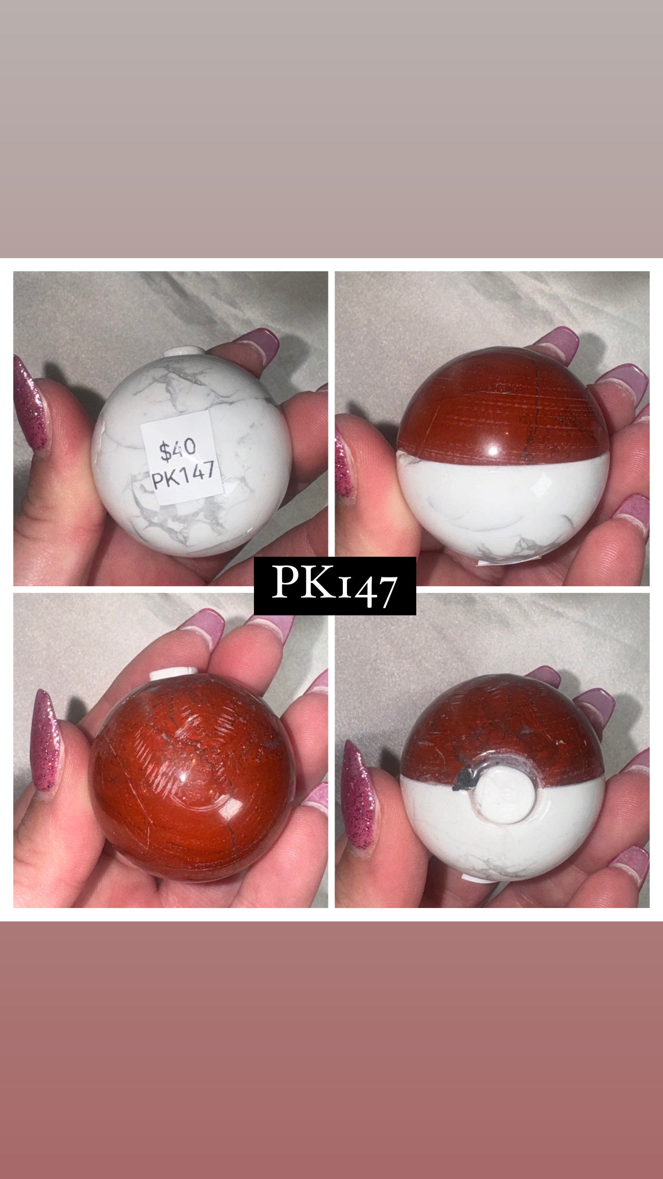 Pokémon Howlite Red Jasper Pokeball