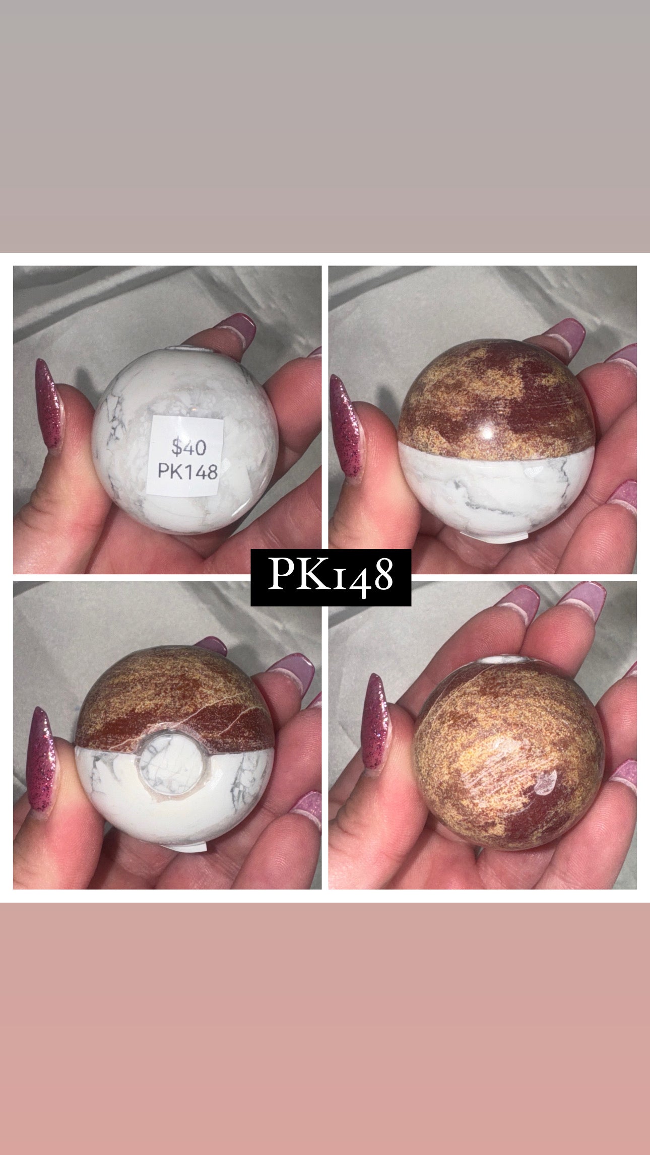 Pokémon Howlite Red Jasper Pokeball