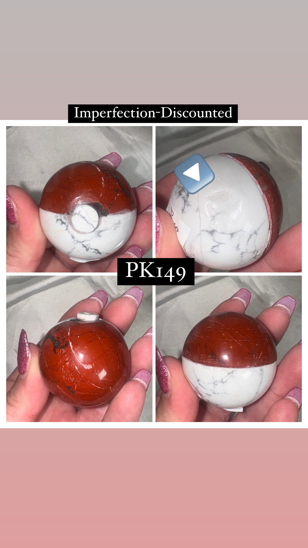 Pokémon Howlite Red Jasper Pokeball