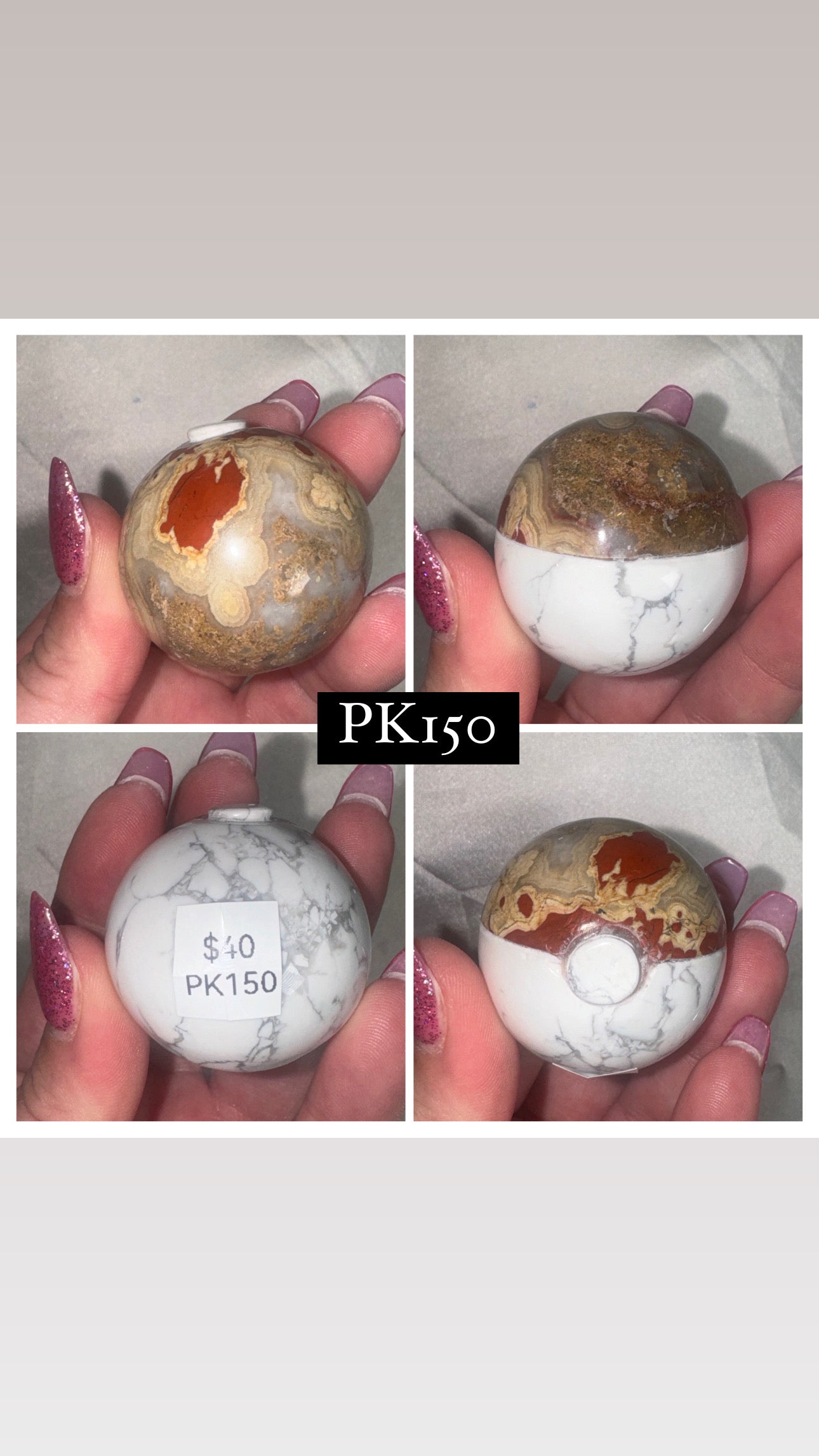 Pokémon Howlite Red Jasper Pokeball
