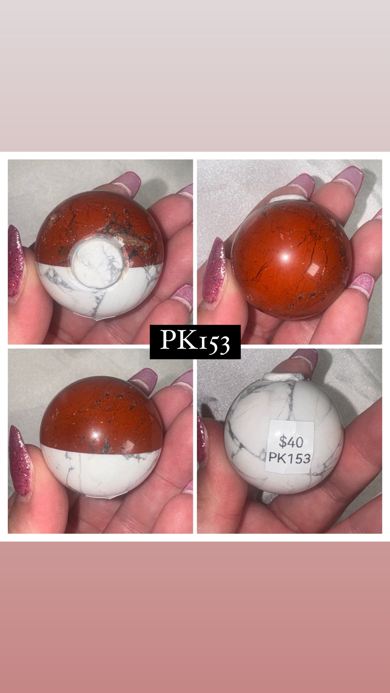 Pokémon Howlite Red Jasper Pokeball