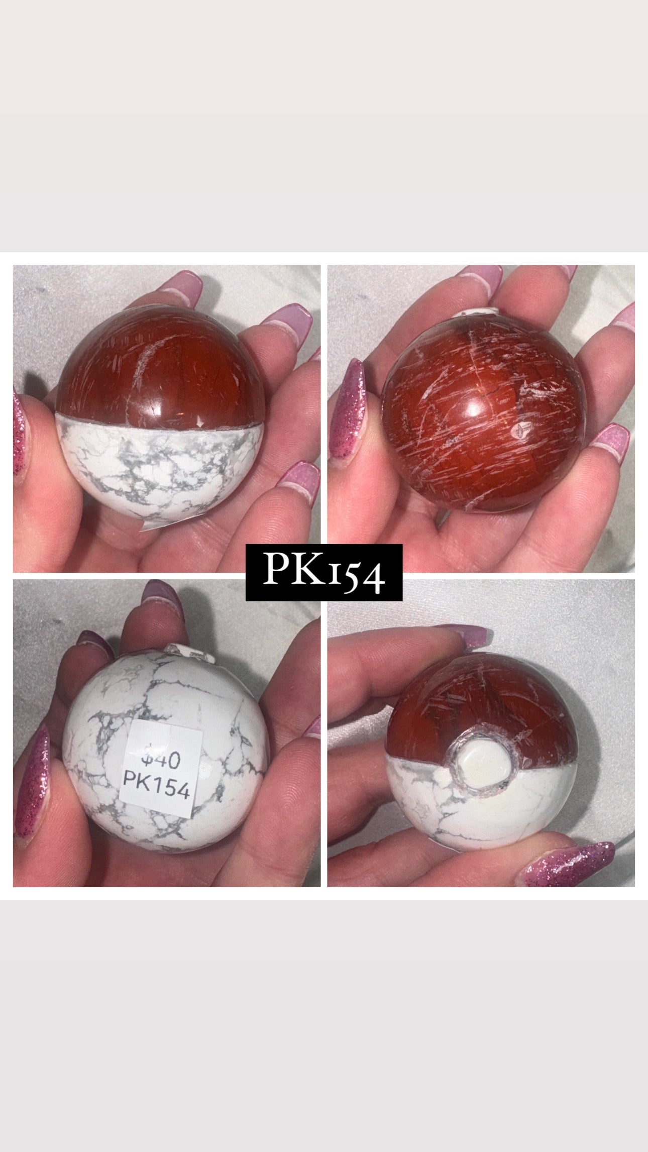 Pokémon Howlite Red Jasper Pokeball