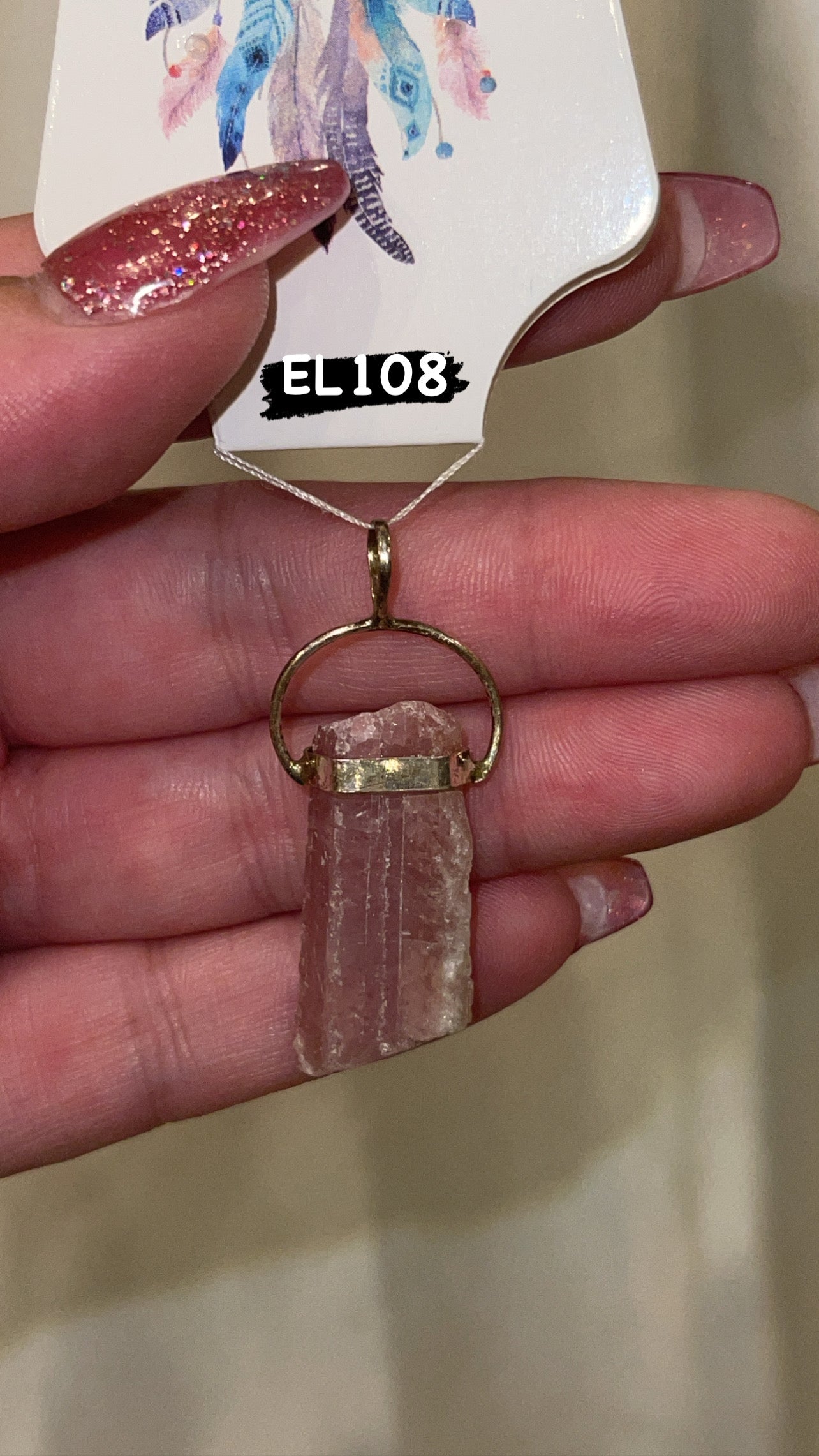 Raw Pink Tourmaline 925 Pendant (Choose Your Own!)