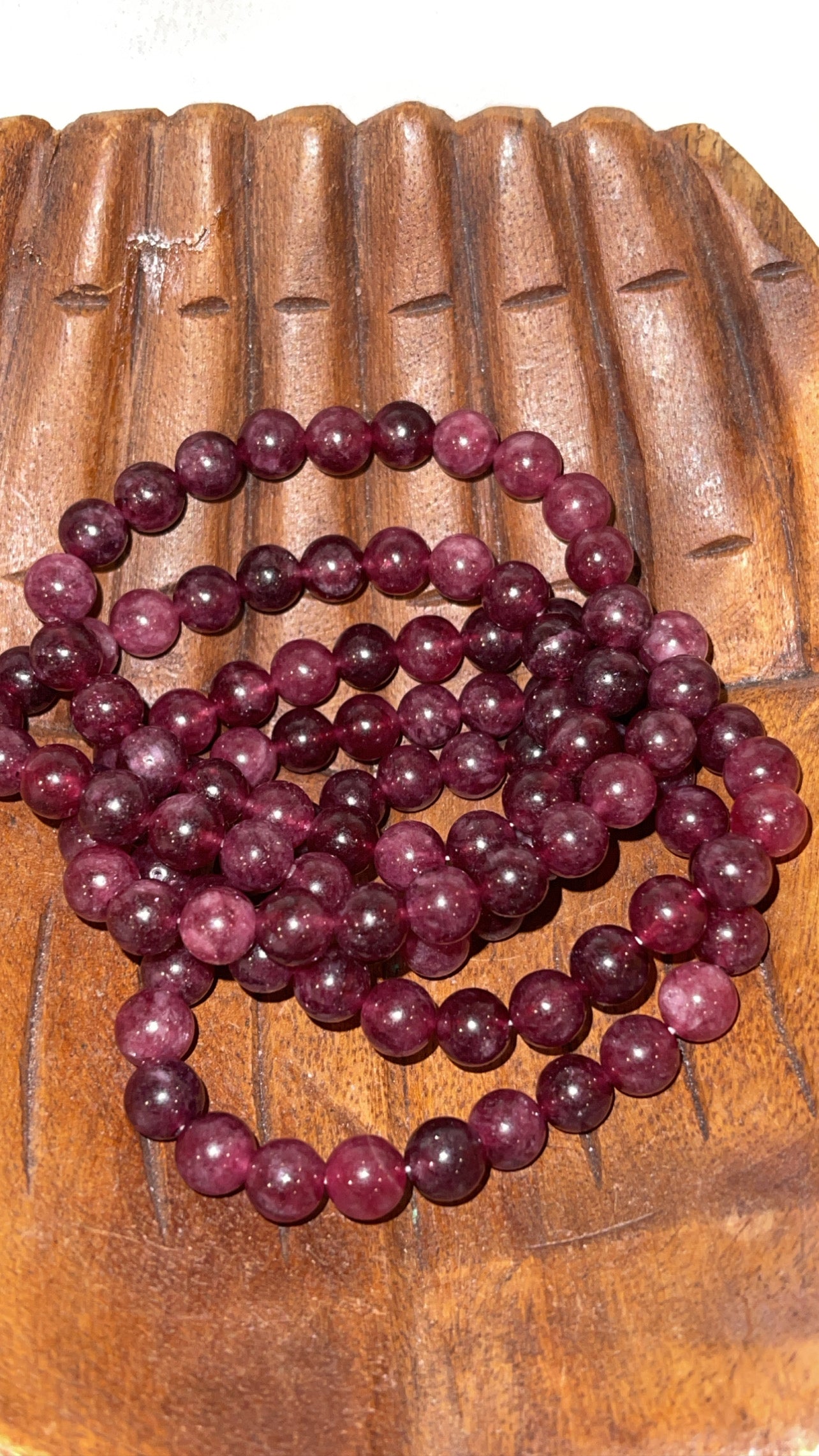 Strawberry Jade Bracelet 8mm