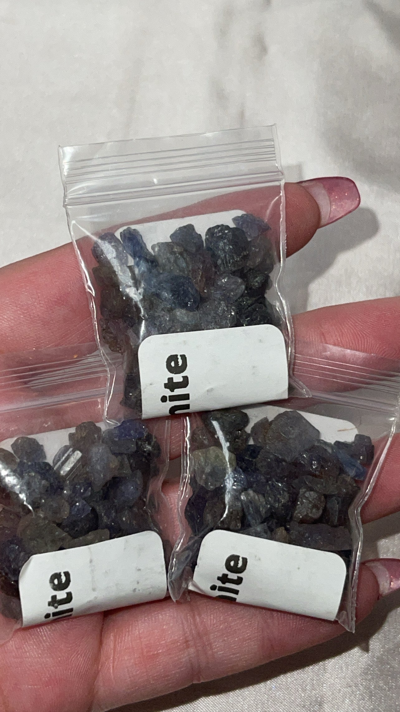 Tanzanite Raw Bundle Bag