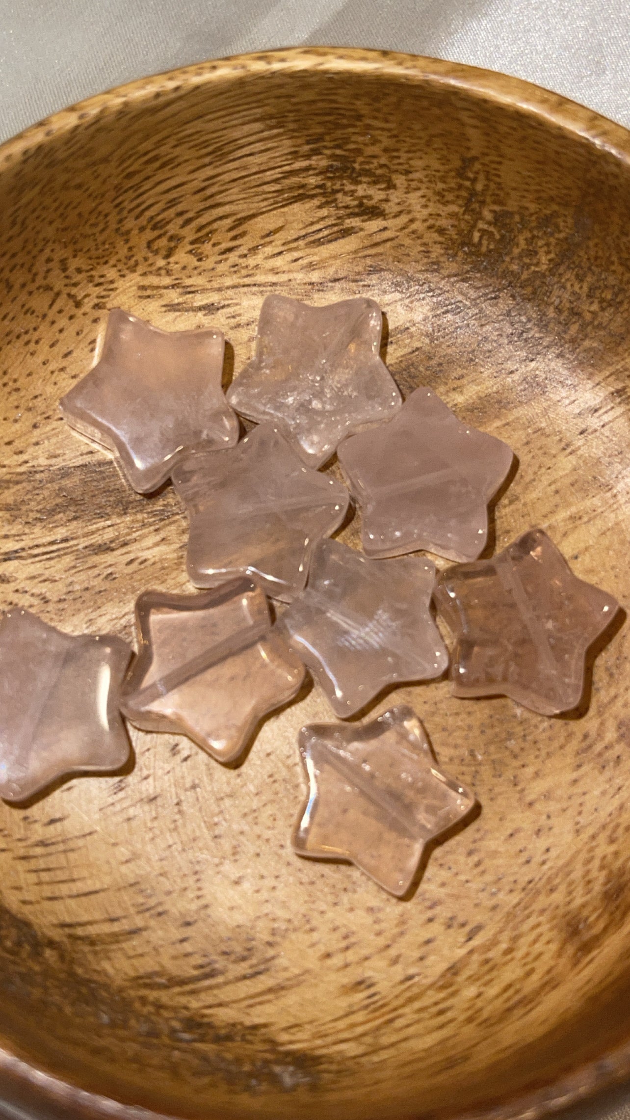 Rose Quartz Drilled Star