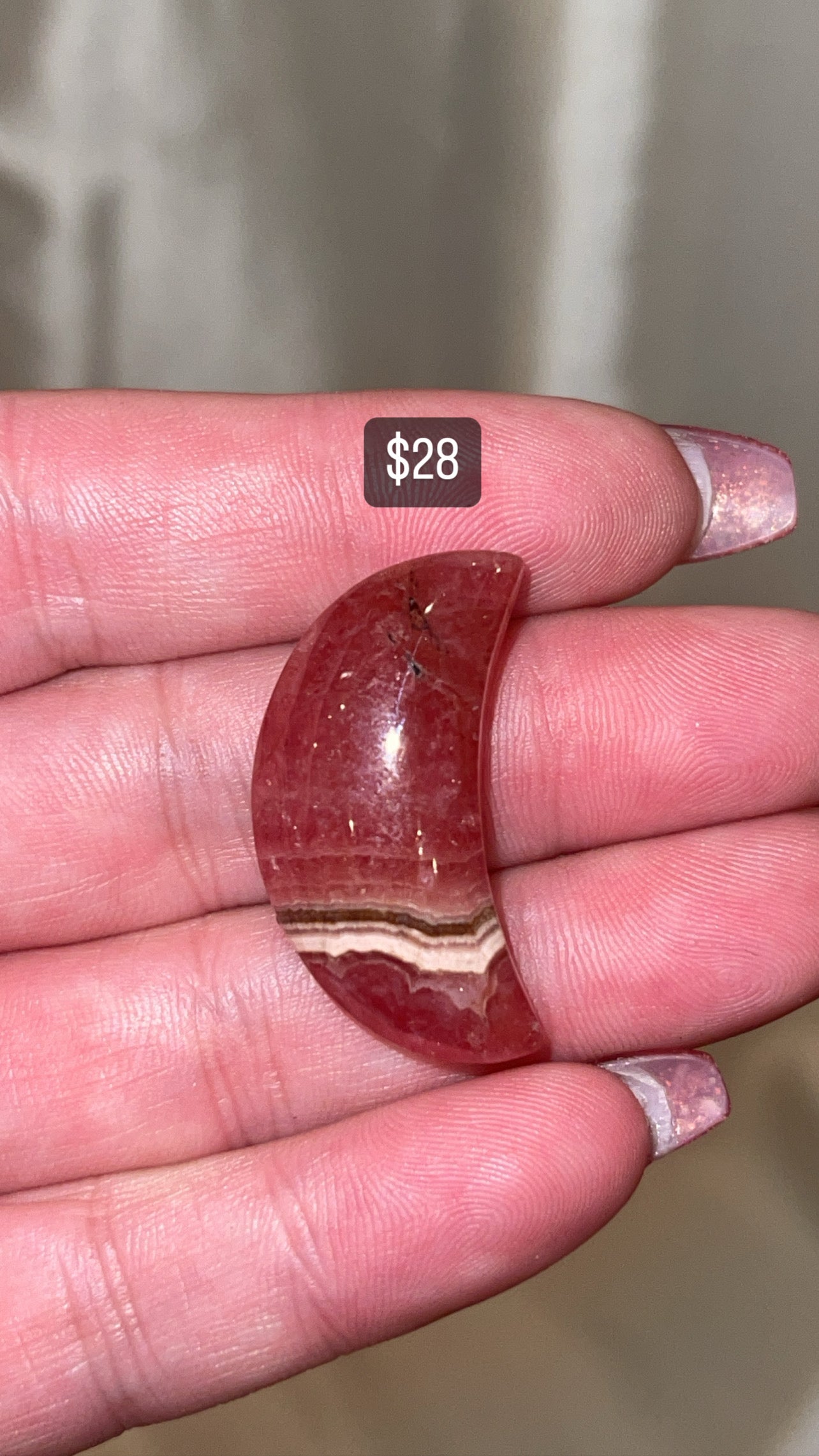 Rhodochrosite Small Moon (Choose Your Own)