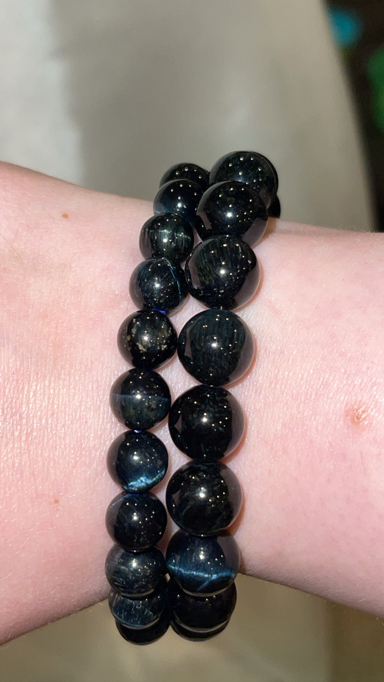 Blue Tigers Eye Bracelet 8mm/10mm