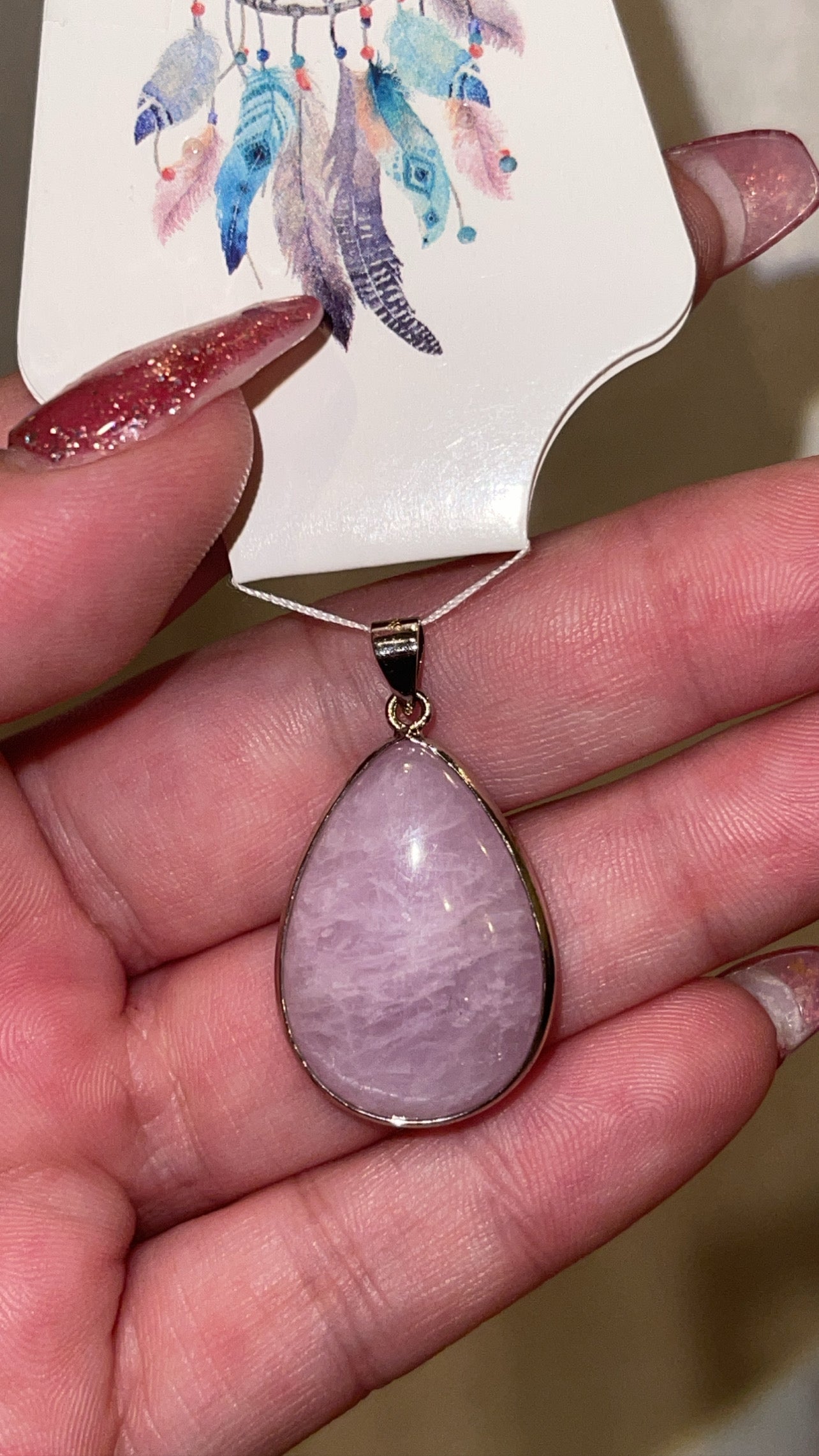 Kunzite Teardrop 925 Pendant