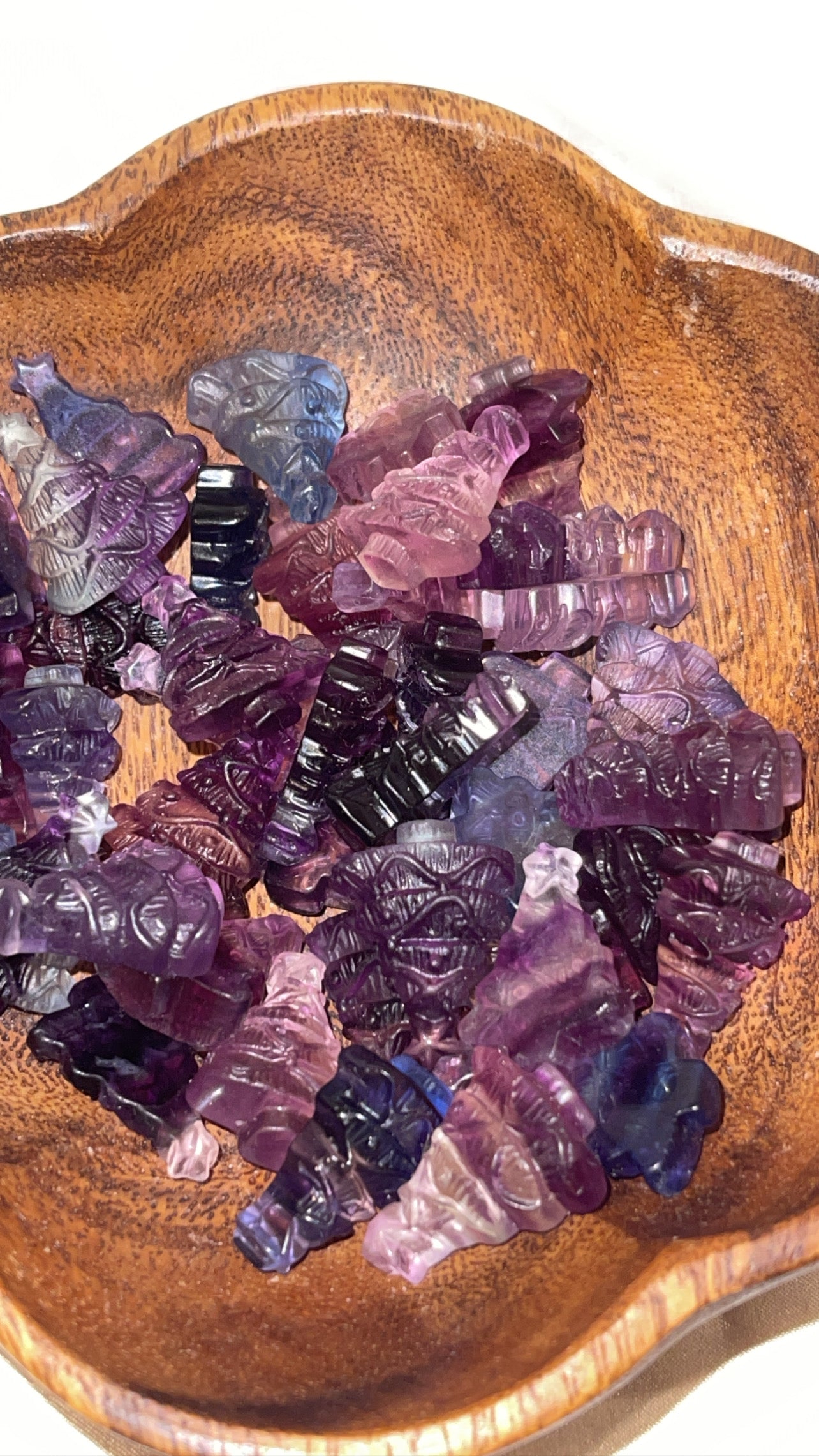 Fluorite Christmas Carving