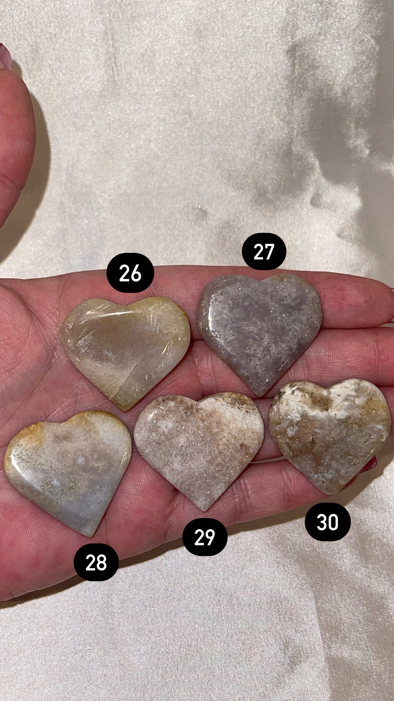 Pink Amethyst Small Heart (Choose Your Own)