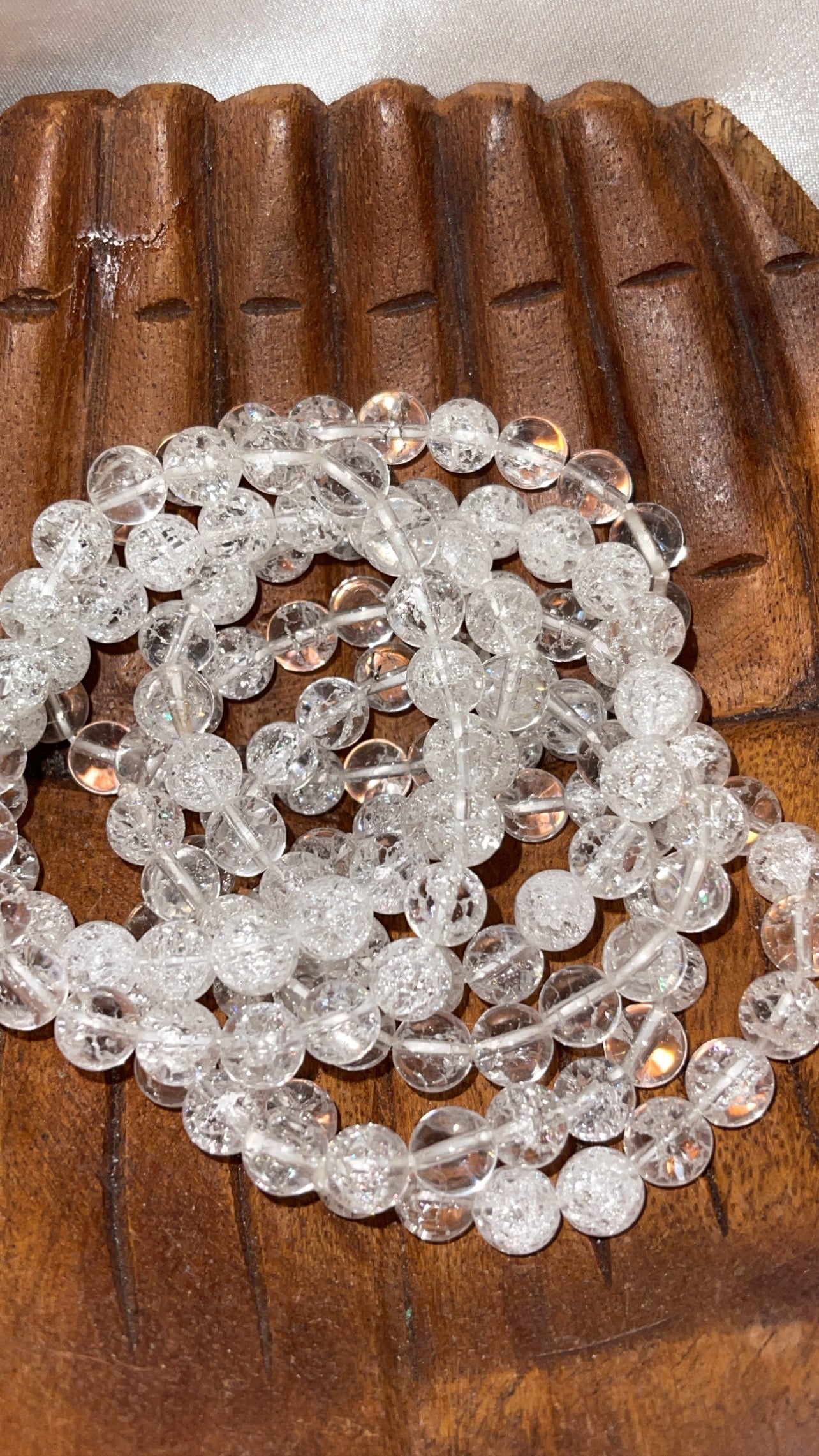 Fire & Ice Quartz Bracelet 8mm