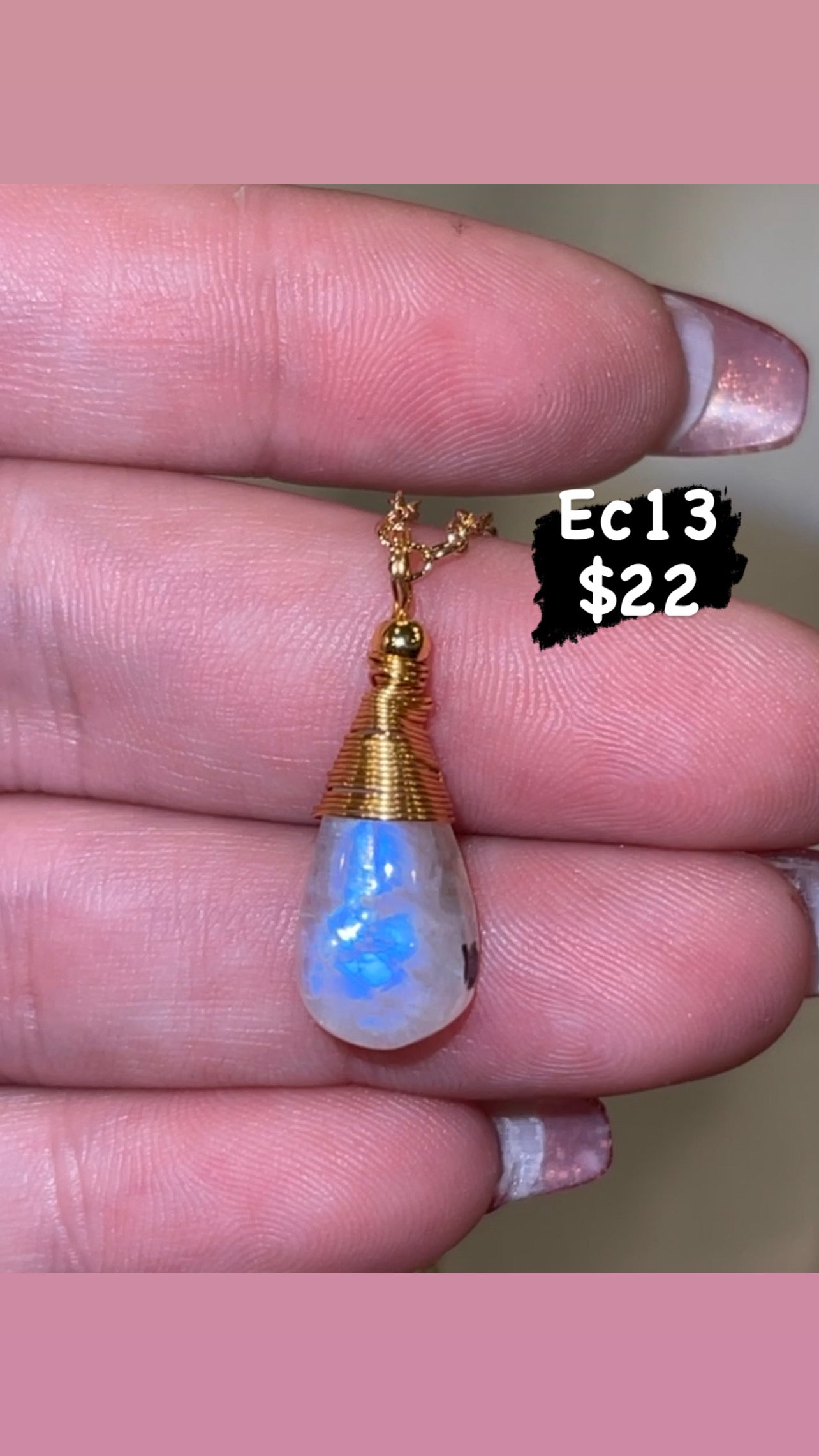 Rainbow Moonstone Necklace Gold (Choose Your Own!)
