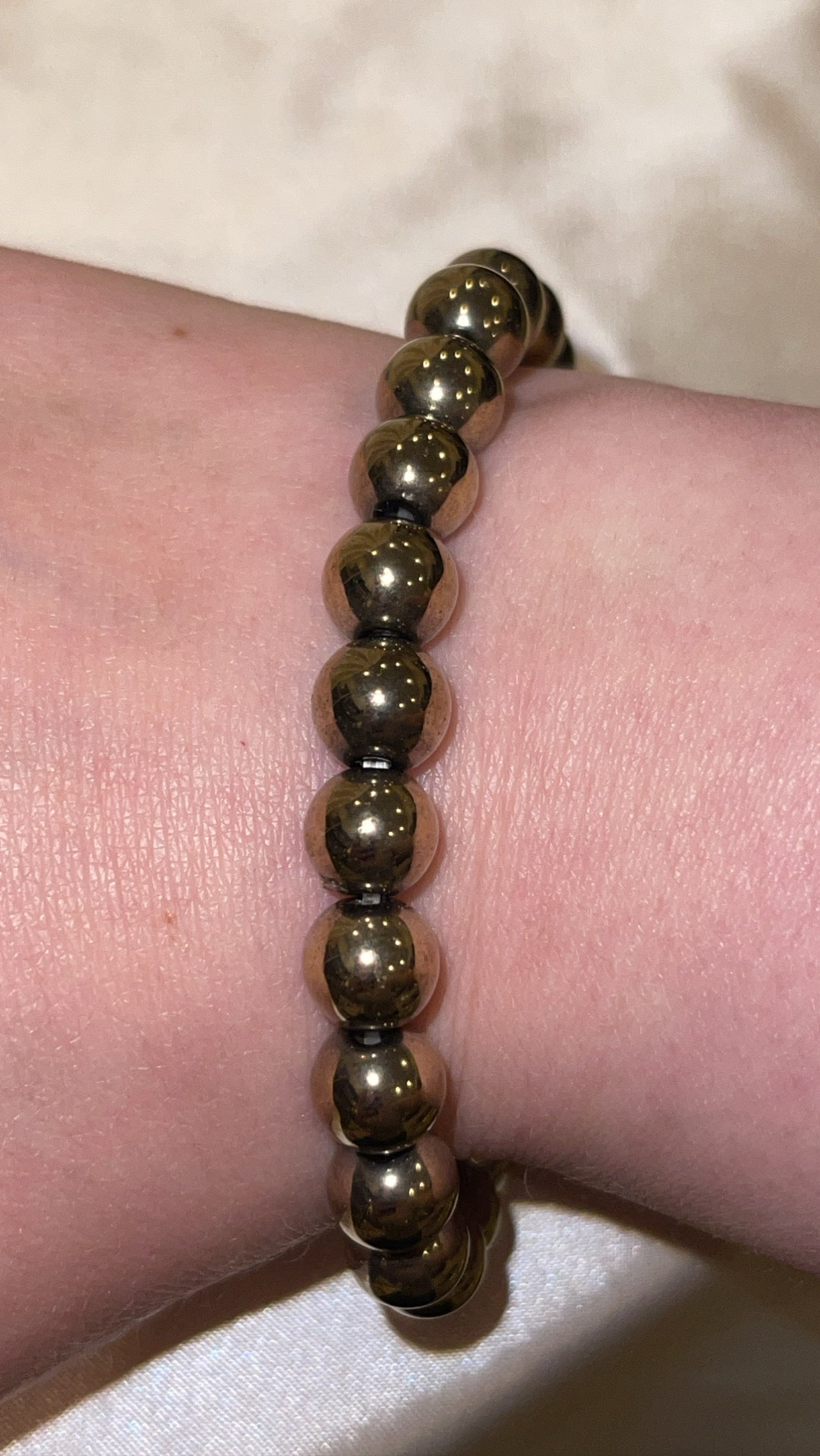 Golden Pyrite (Chalcopyrite) Bracelet 8mm