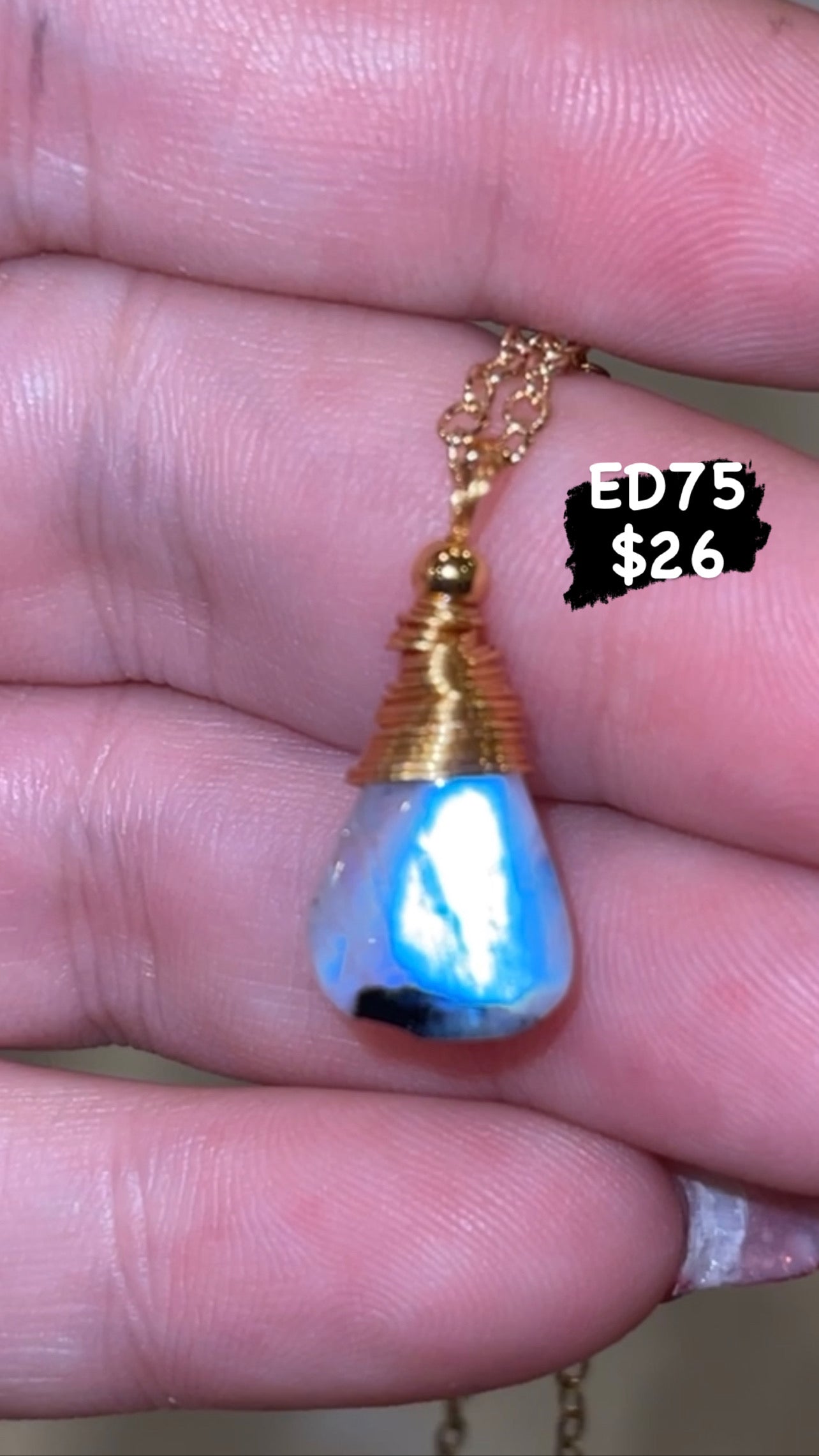 Rainbow Moonstone Necklace Gold (Choose Your Own!)