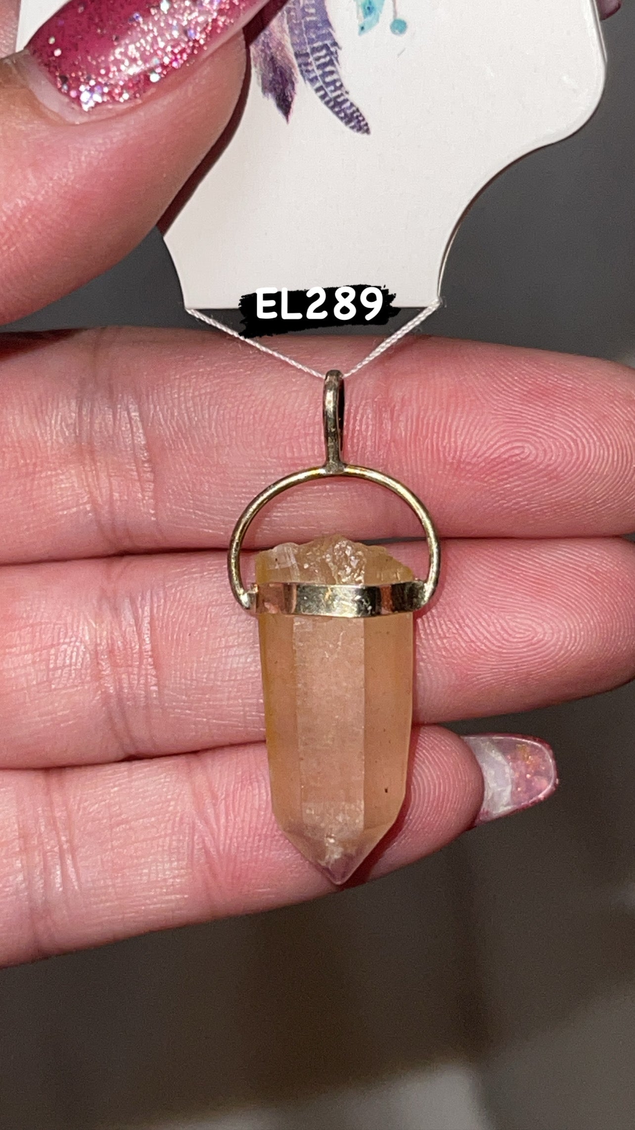 Golden Amethyst Point 925 Pendant (Choose Your Own!)