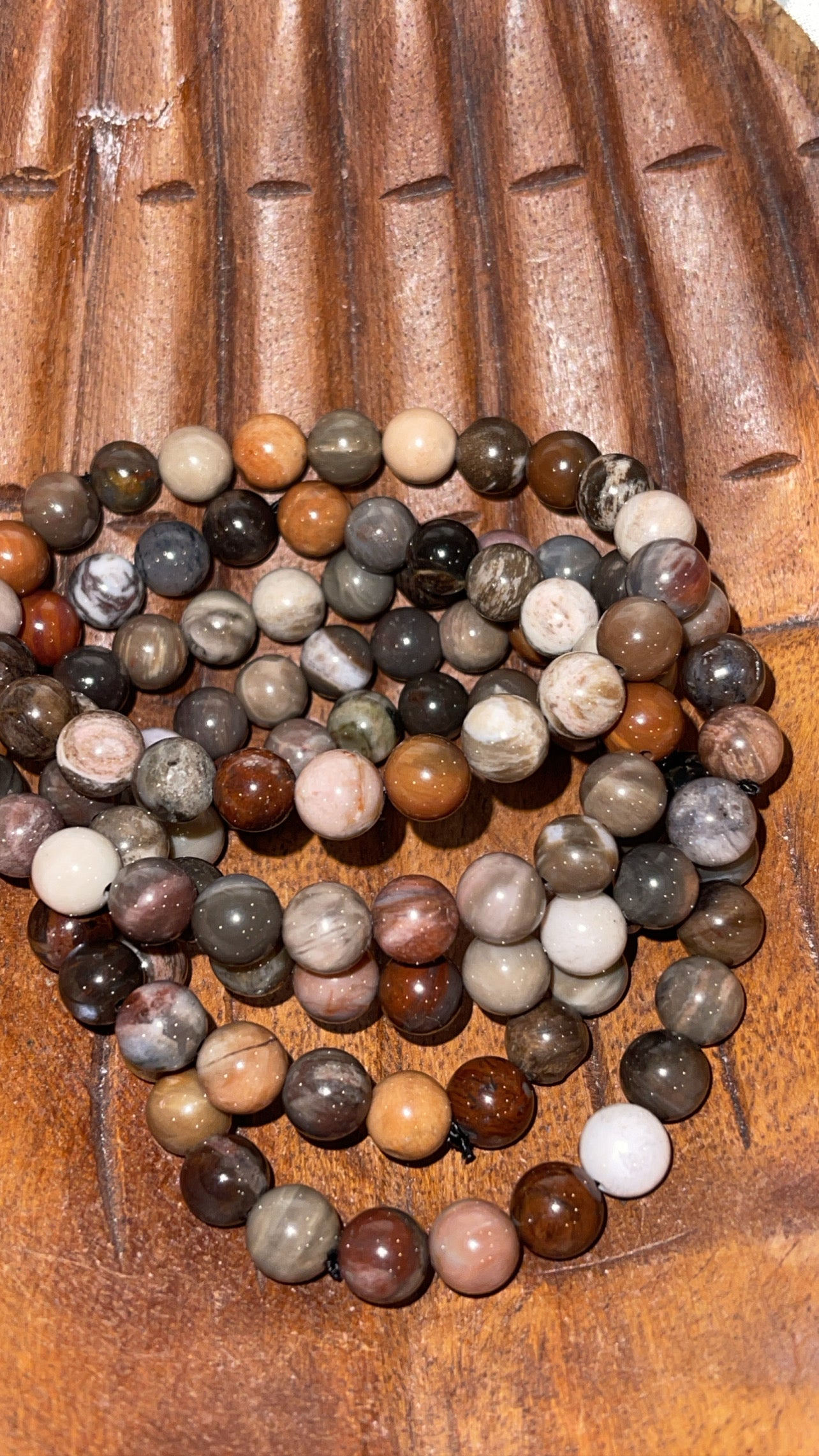 Petrified Wood Bracelet 8mm