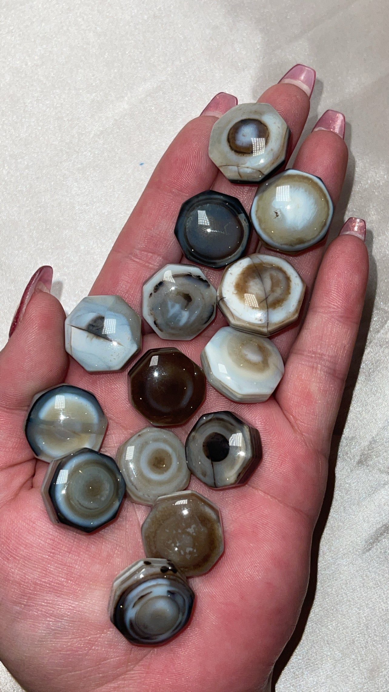 Black Agate Mini Hexagon/Circle