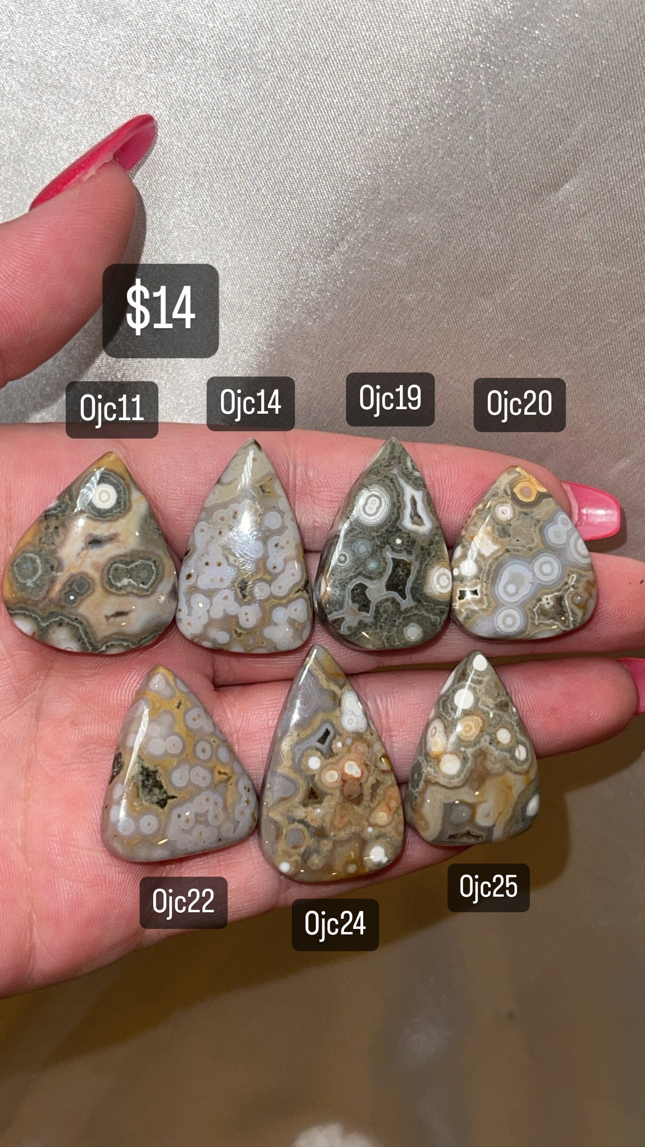 8th Vein Ocean Jasper Cabachon (Choose Your Own)