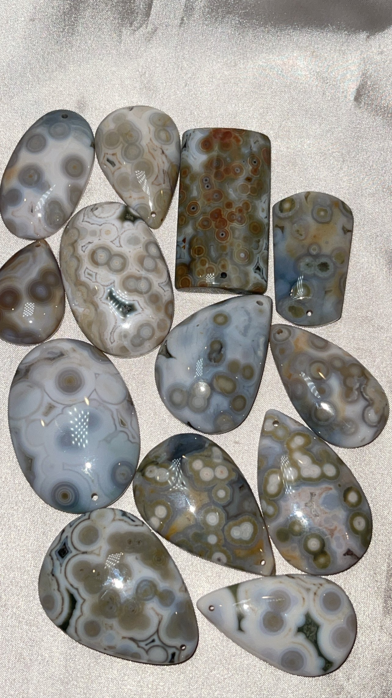 8th Vein Ocean Jasper Drilled Cabachon (Choose Your Own)