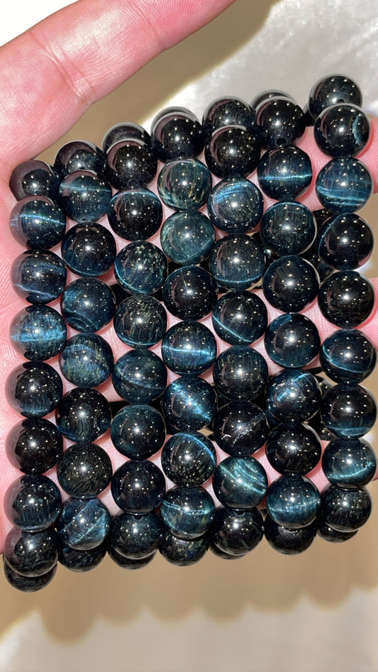Blue Tigers Eye Bracelet 8mm/10mm