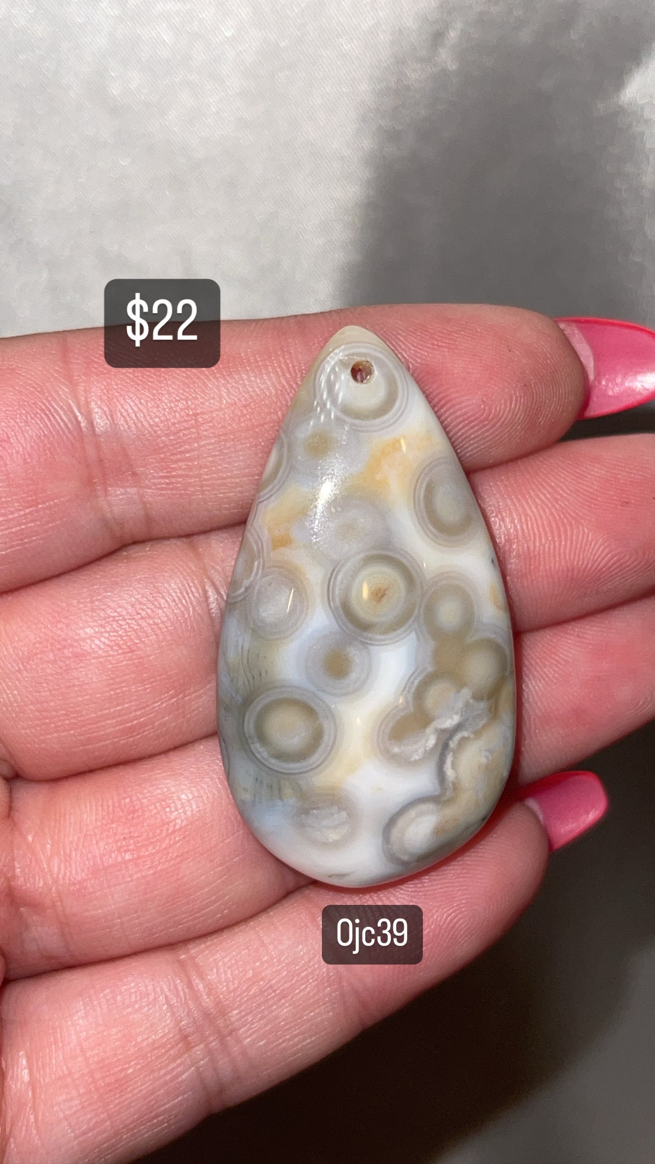 8th Vein Ocean Jasper Drilled Cabachon (Choose Your Own)