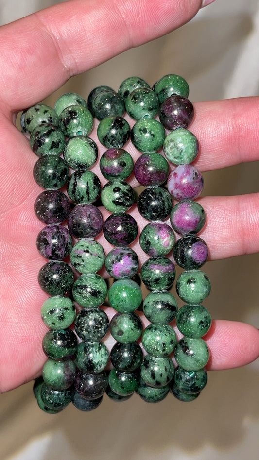 Ruby Zoisite Bracelet 8mm