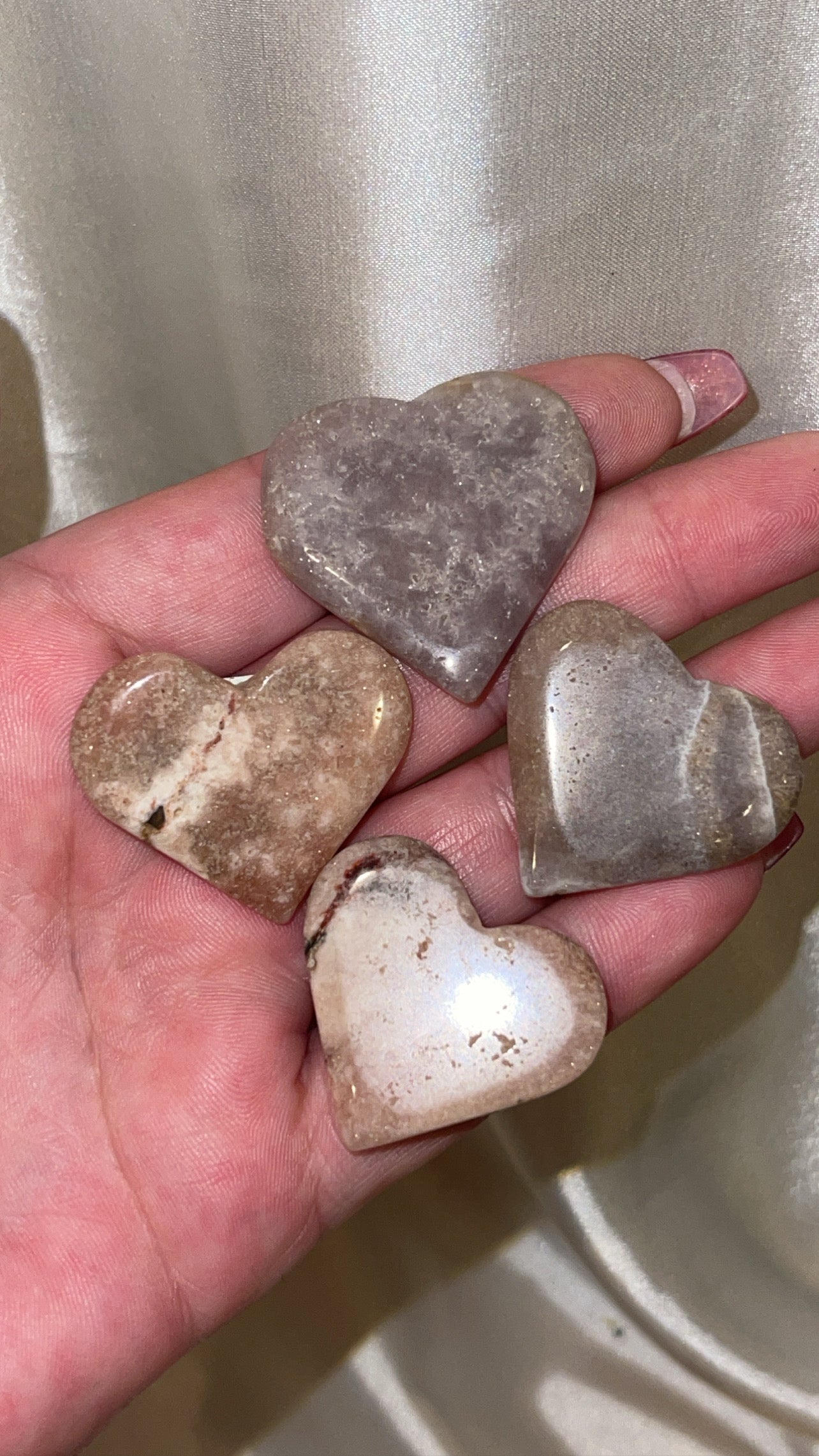 Pink Amethyst Small Heart (Choose Your Own)