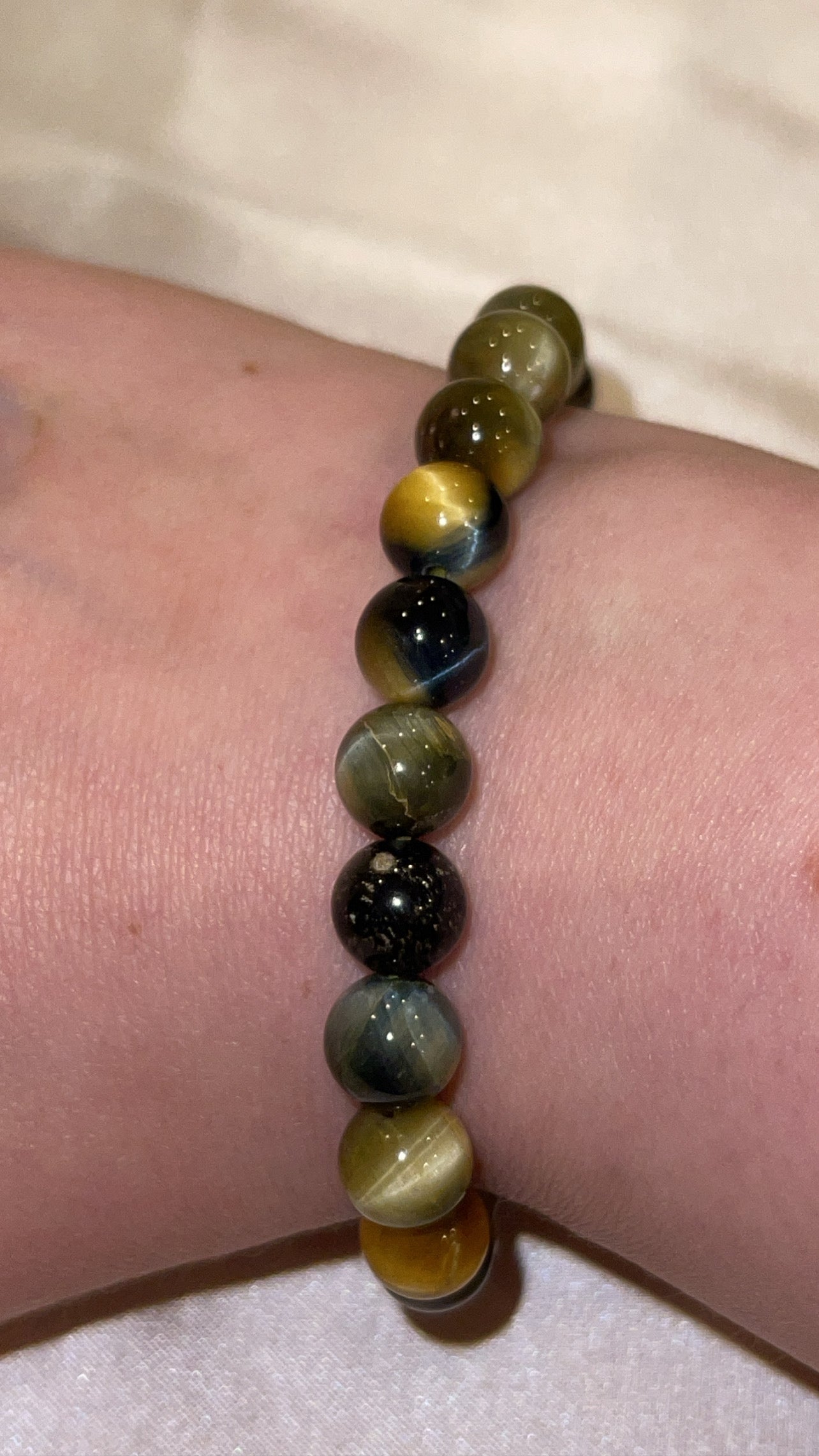 Golden Blue Tigers Eye Bracelet 8mm