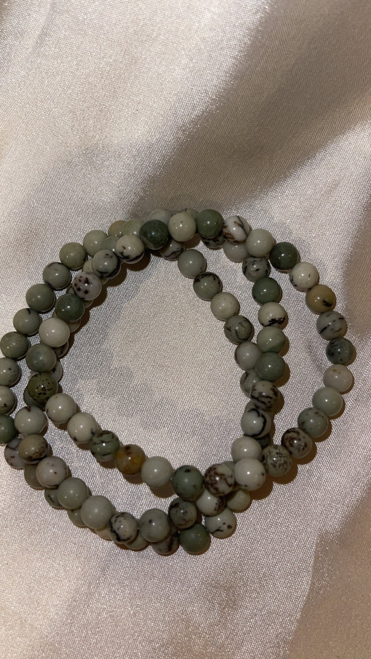 Dendritic Jade Bracelet 6mm